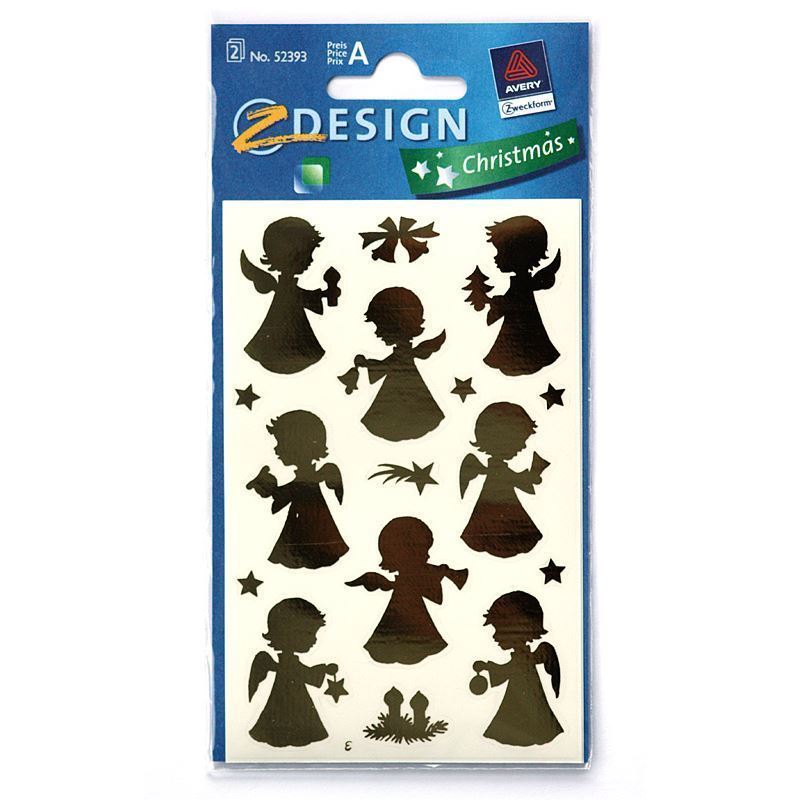 Autocollants Zweckform 'Ange', papier, doré Autocollants Zweckform 'Ange', papier, doré