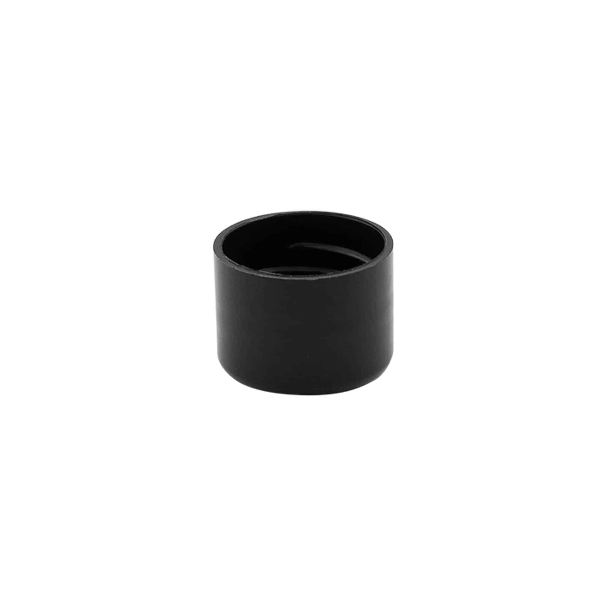 Bouchon à vis, plastique PP, noir, pour ouverture : 20/410