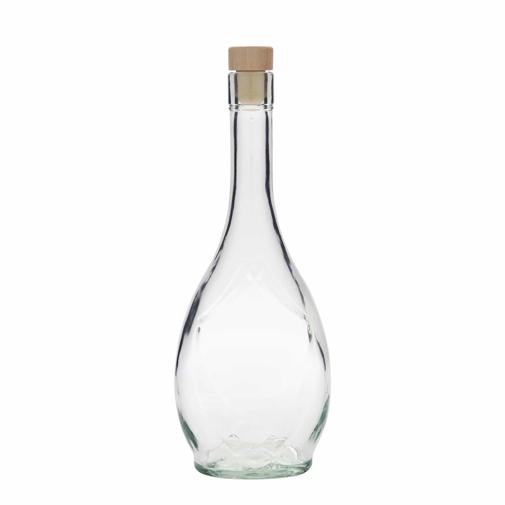 Bouteille en verre 500 ml 'Saragossa', ovale, ouverture : bouchon en liège