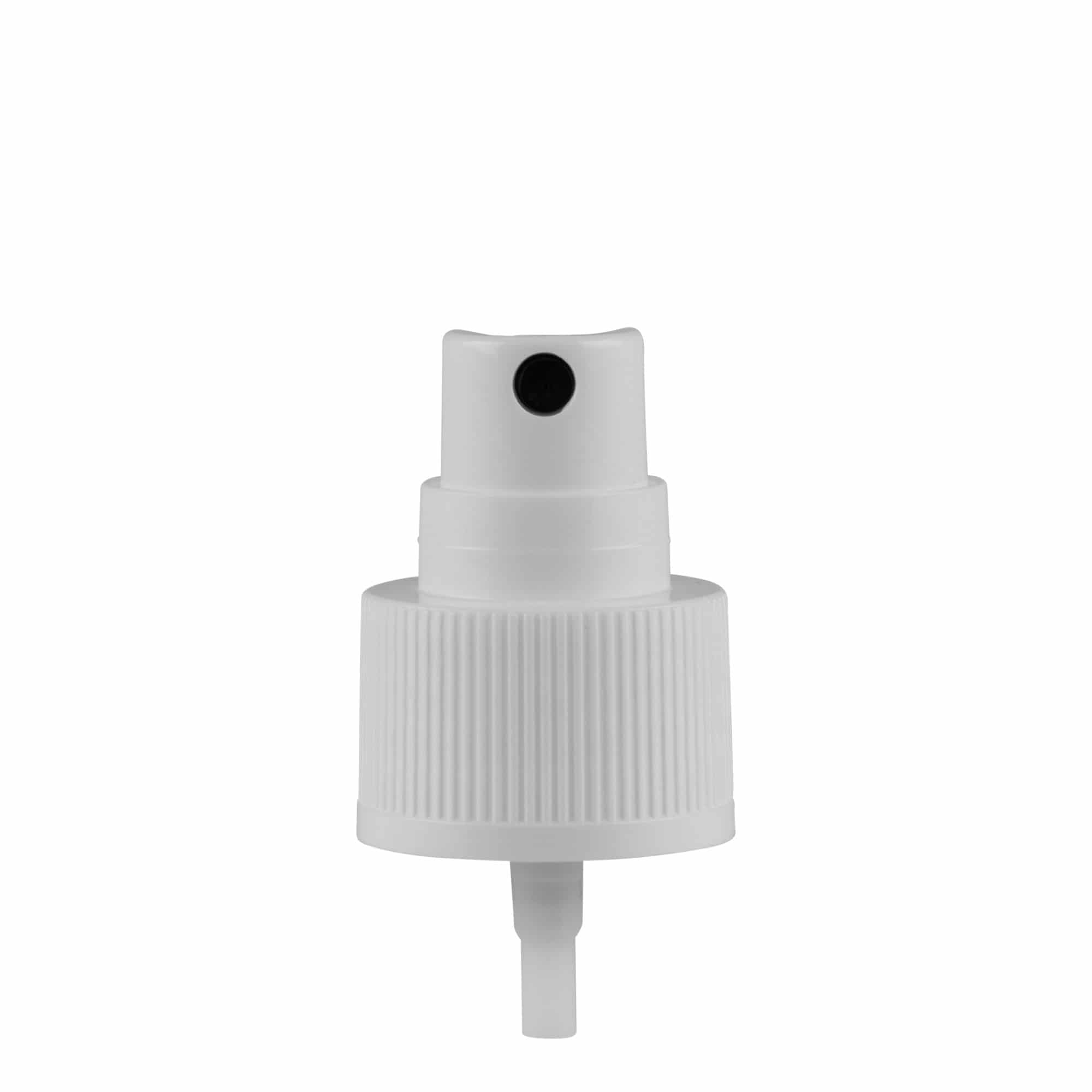 Bouchon à vis avec pulvérisateur spray, plastique PP, blanc, pour embout : 24/410