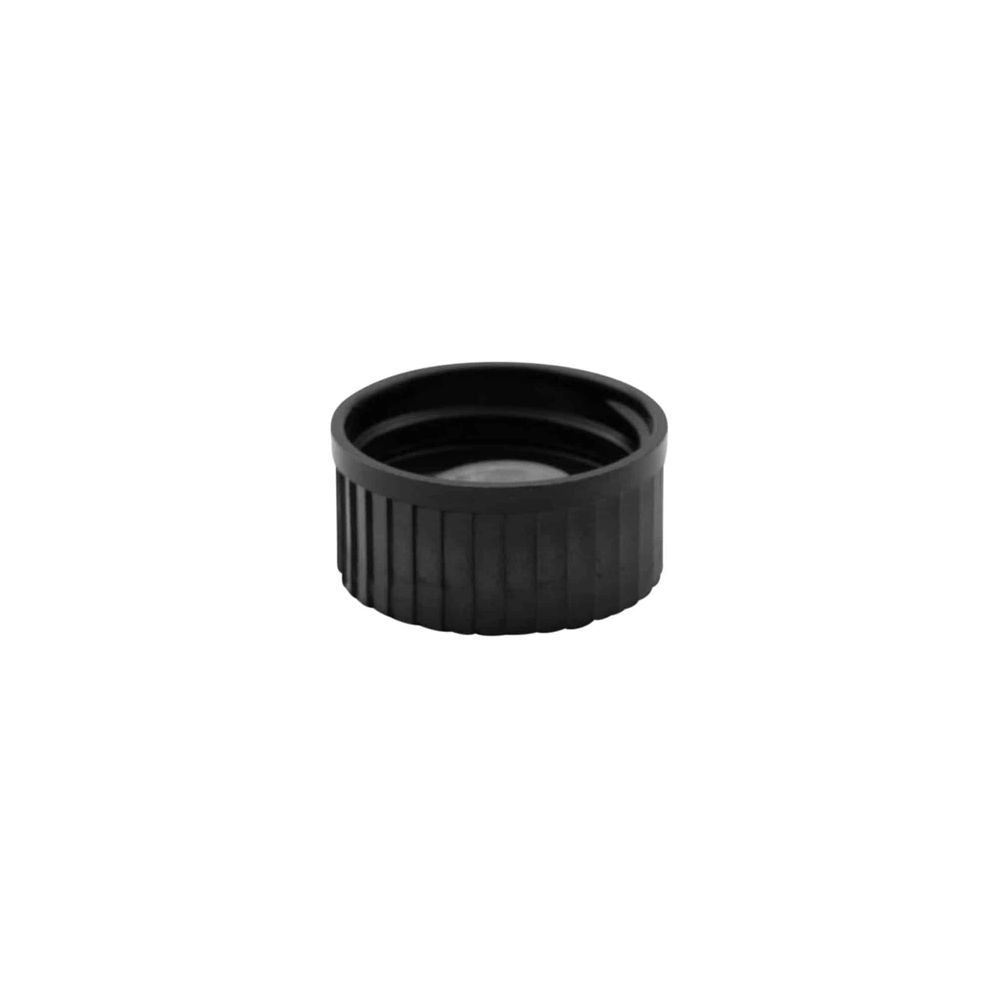 Bouchon à vis, plastique HPM, noir, pour embout : DIN 25
