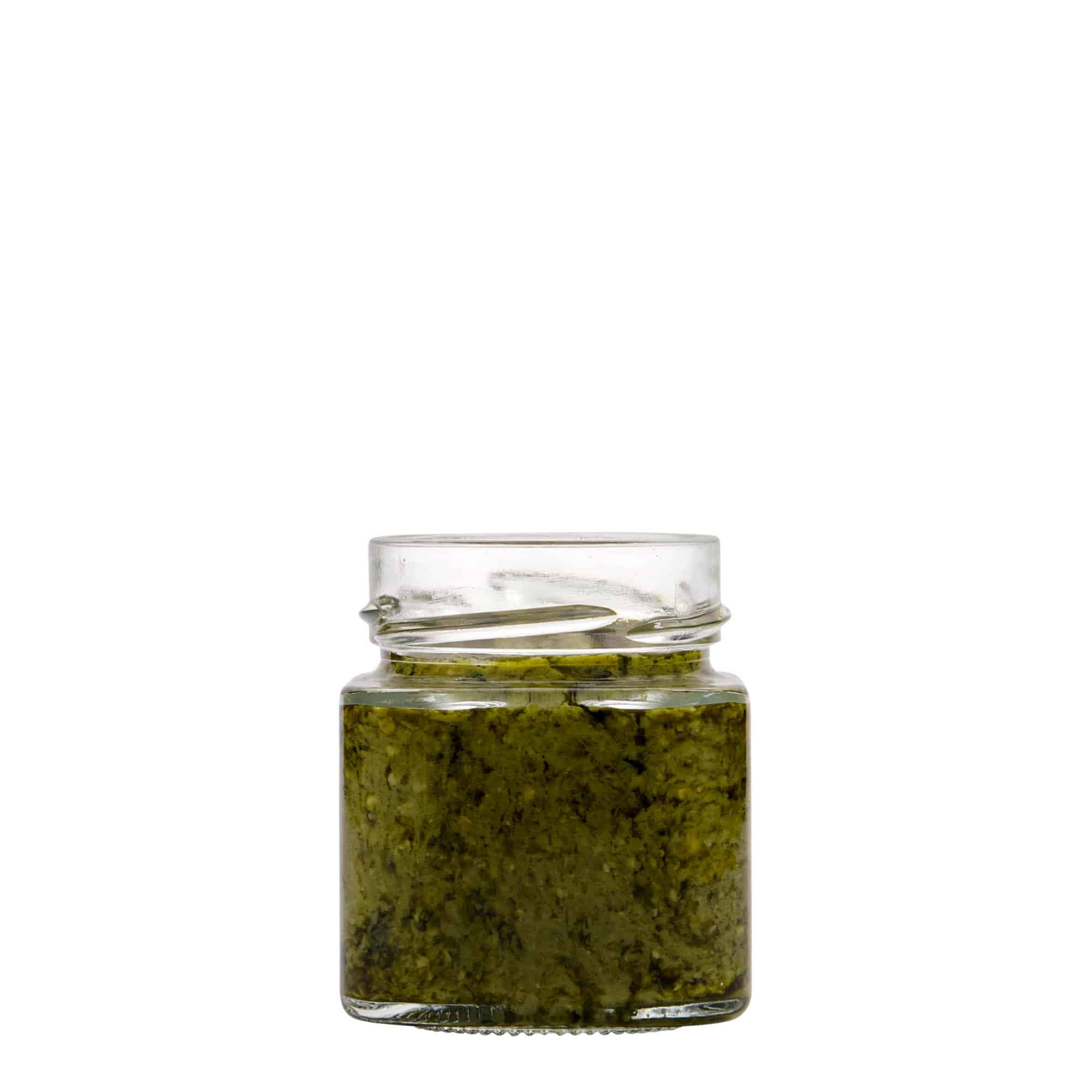 156 ml pot carré 'Funny', ouverture : Deep-Twist-Off (DTO 58) 156 ml pot carré 'Funny', ouverture : Deep-Twist-Off (DTO 58)