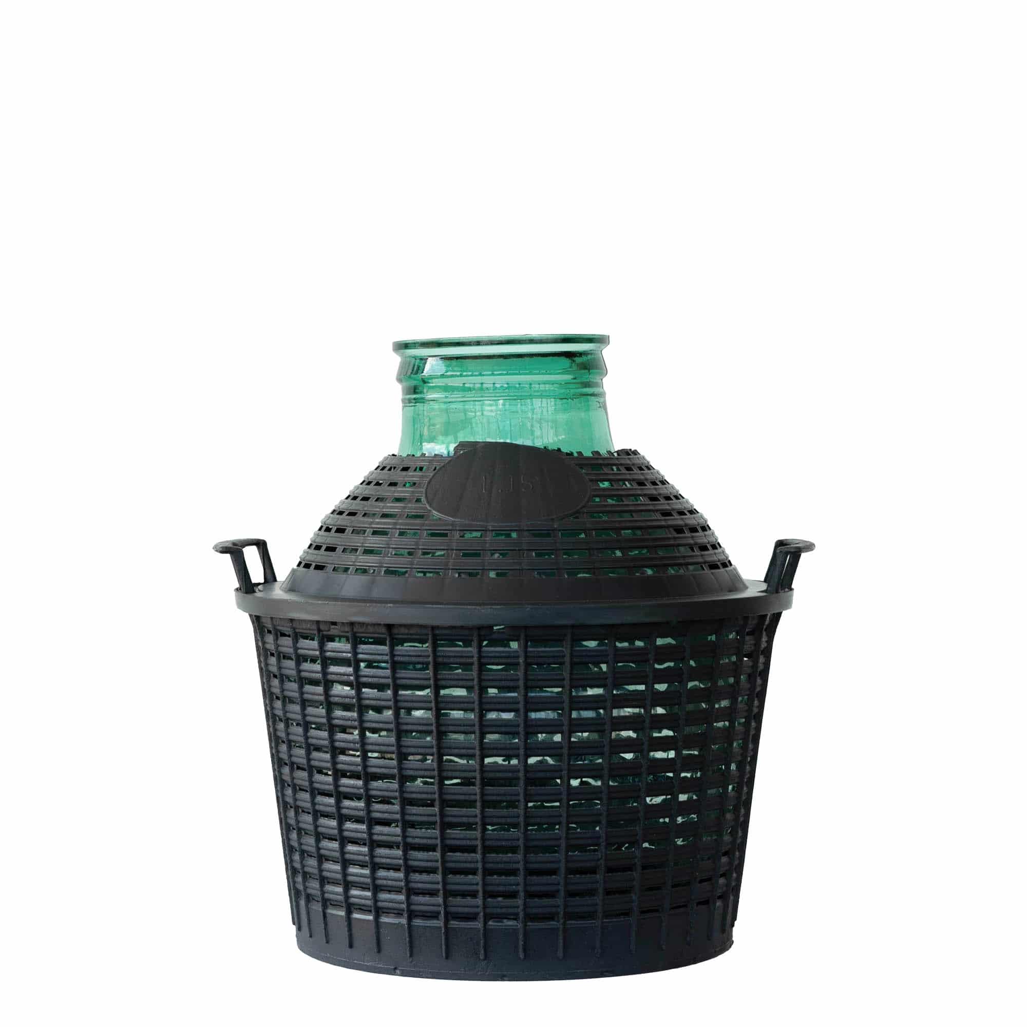 Bouteille ballon 15 l col large, verre, ouverture : couvercle à emboîtement
