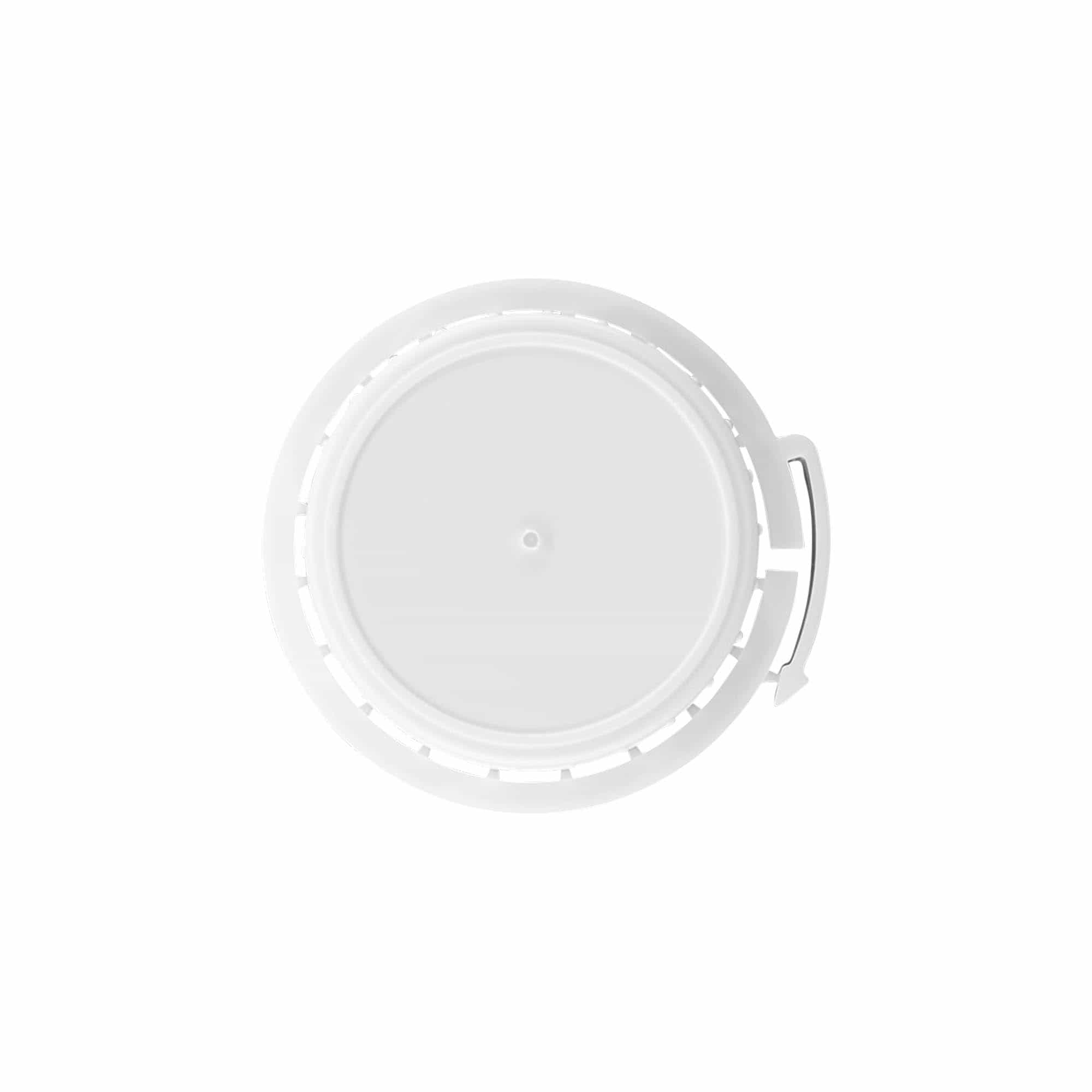 Bouchon à vis pour bouteille en aluminium, plastique PP, blanc, pour ouverture : DIN 32