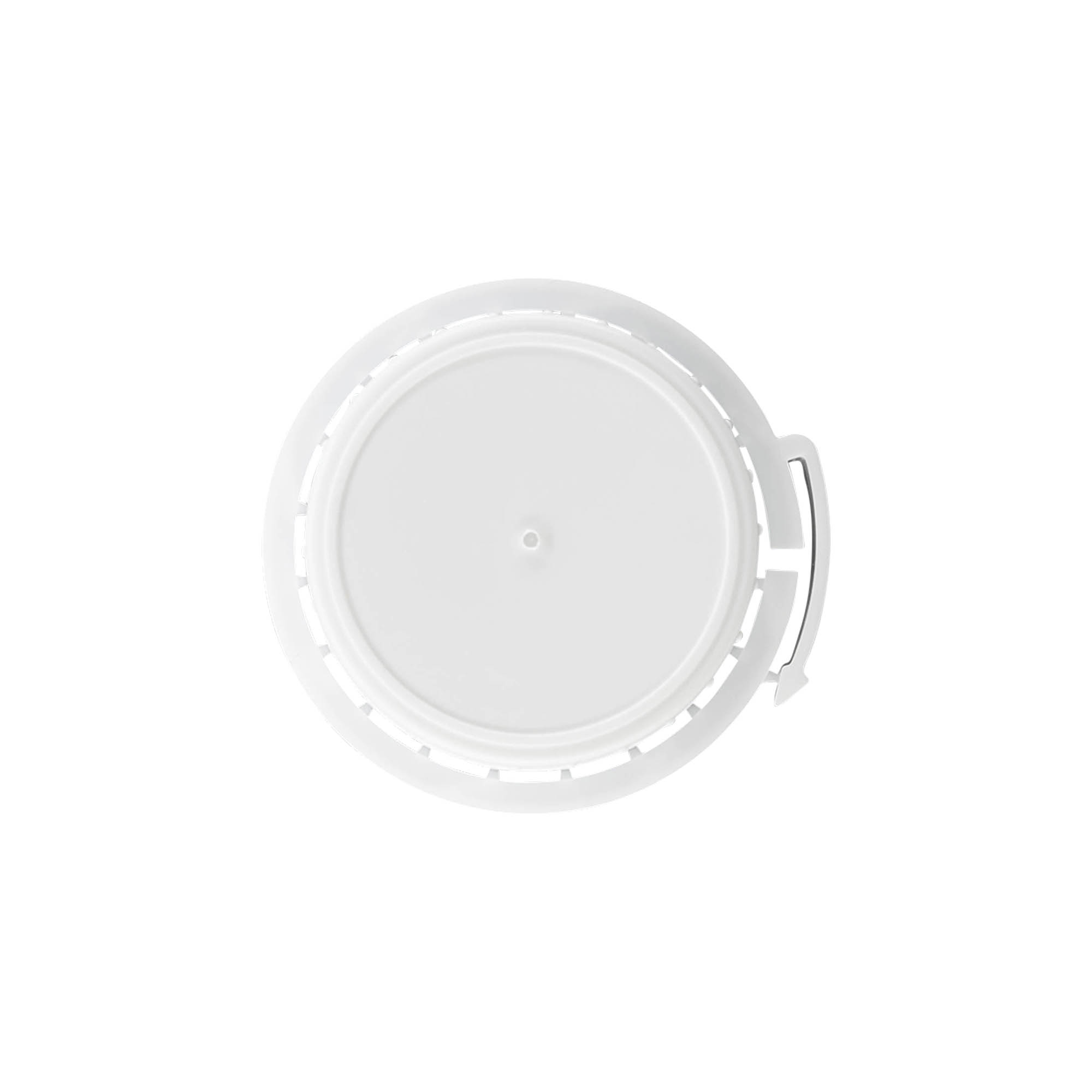 Bouchon à vis pour bouteille en aluminium, plastique PP, blanc, pour ouverture : DIN 32