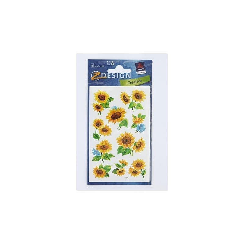 Étiquettes Zweckform « Tournesols », papier, multicolore