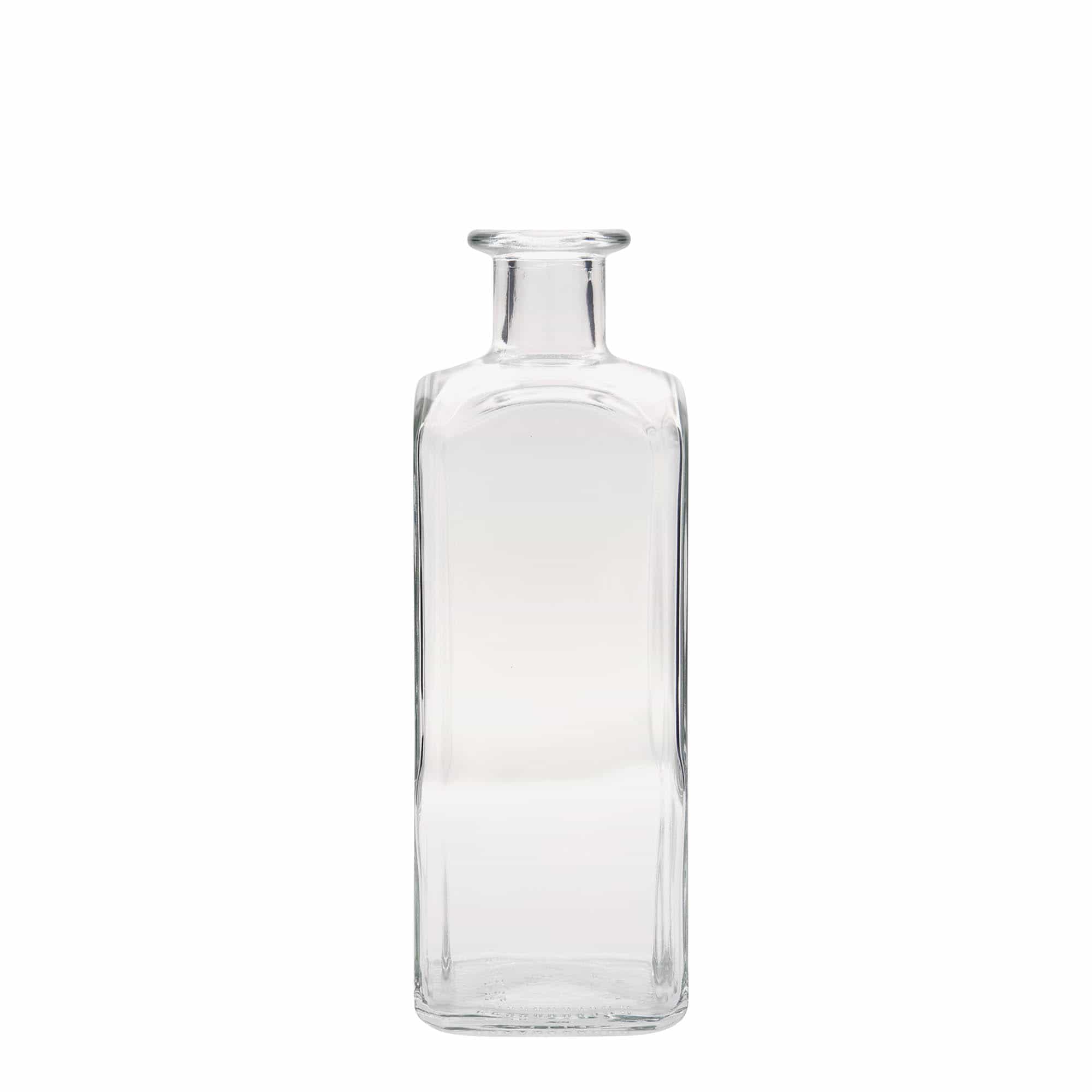 Bouteille en verre apothicaire 'Carré', carrée 500 ml, bouchage: bouchon Bouteille en verre apothicaire 'Carré', carrée 500 ml, bouchage: bouchon
