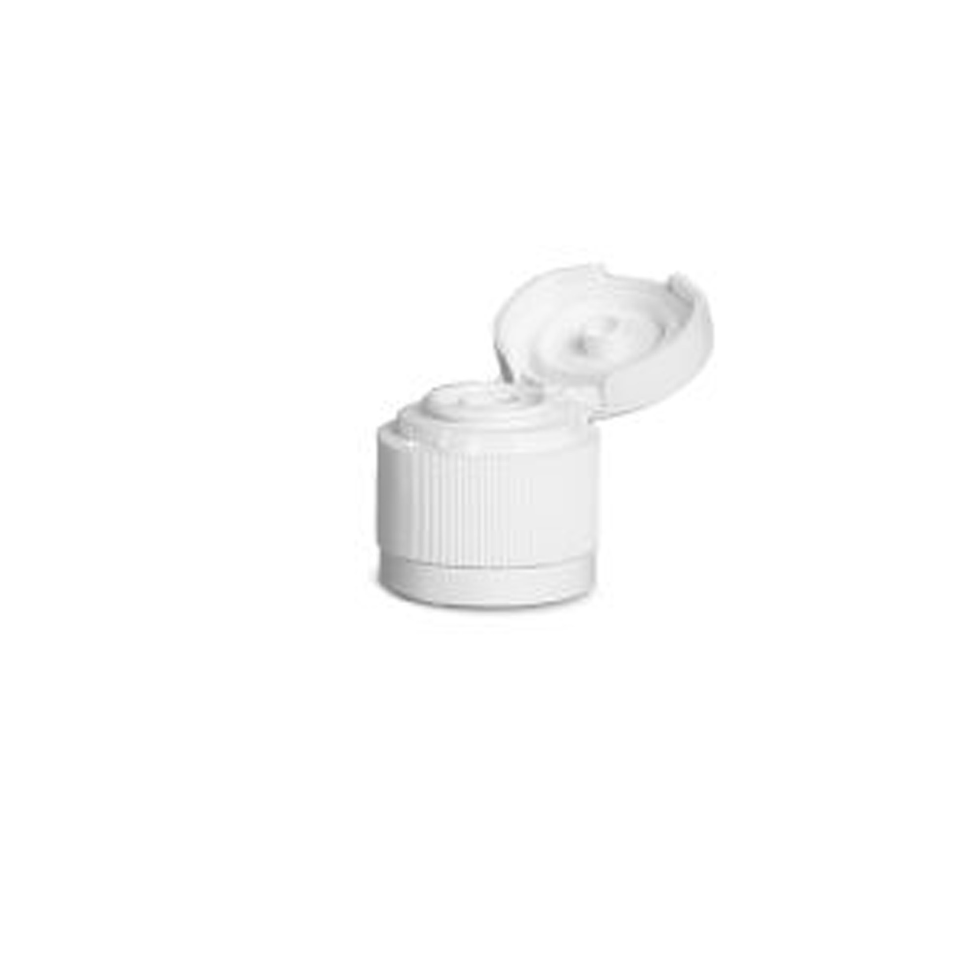 Bouchon à vis avec charnière à clapet, plastique PP, blanc, pour ouverture : DIN 18