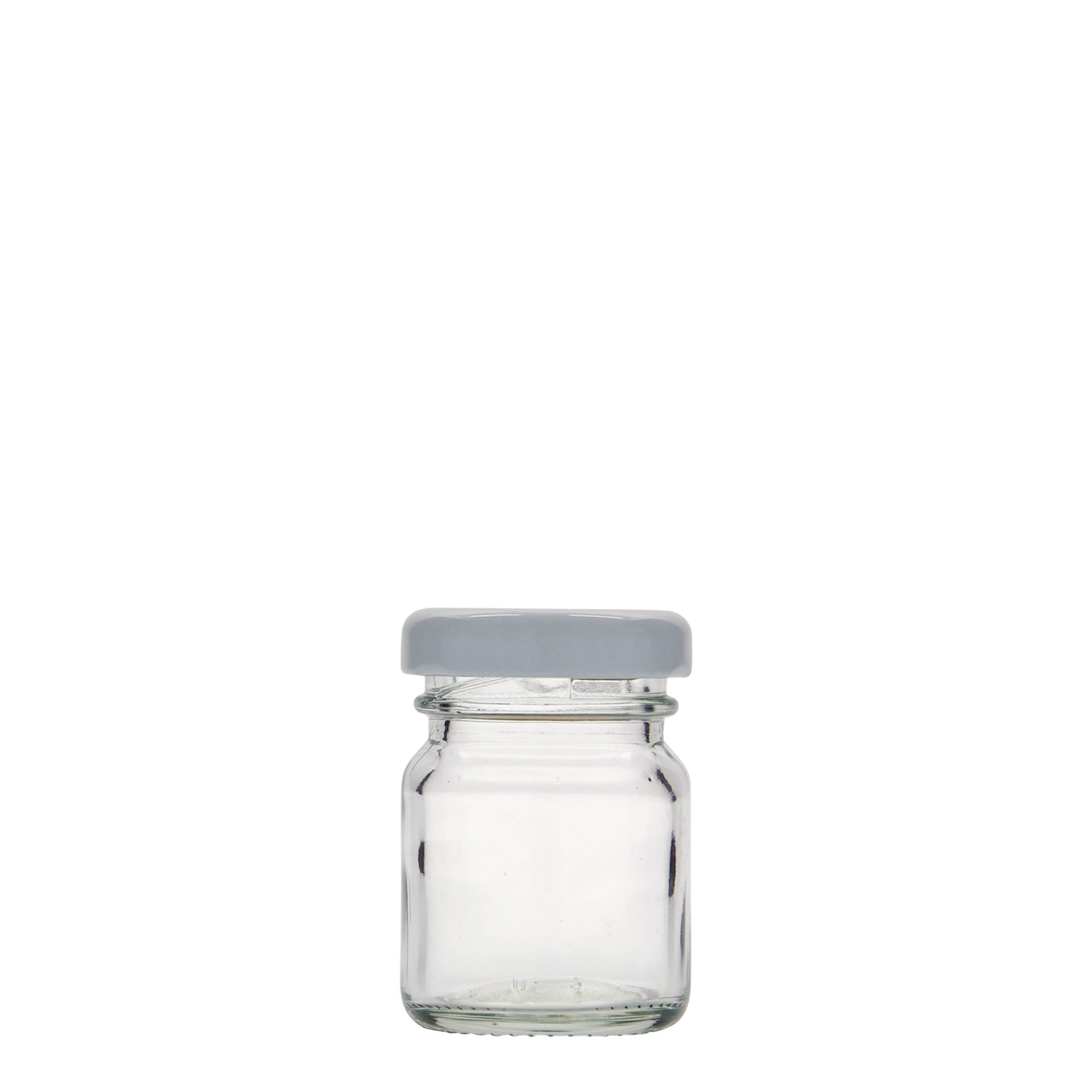 Verre rond haut de 45 ml, ouverture : twist-off (TO 38) Verre rond haut de 45 ml, ouverture : twist-off (TO 38)