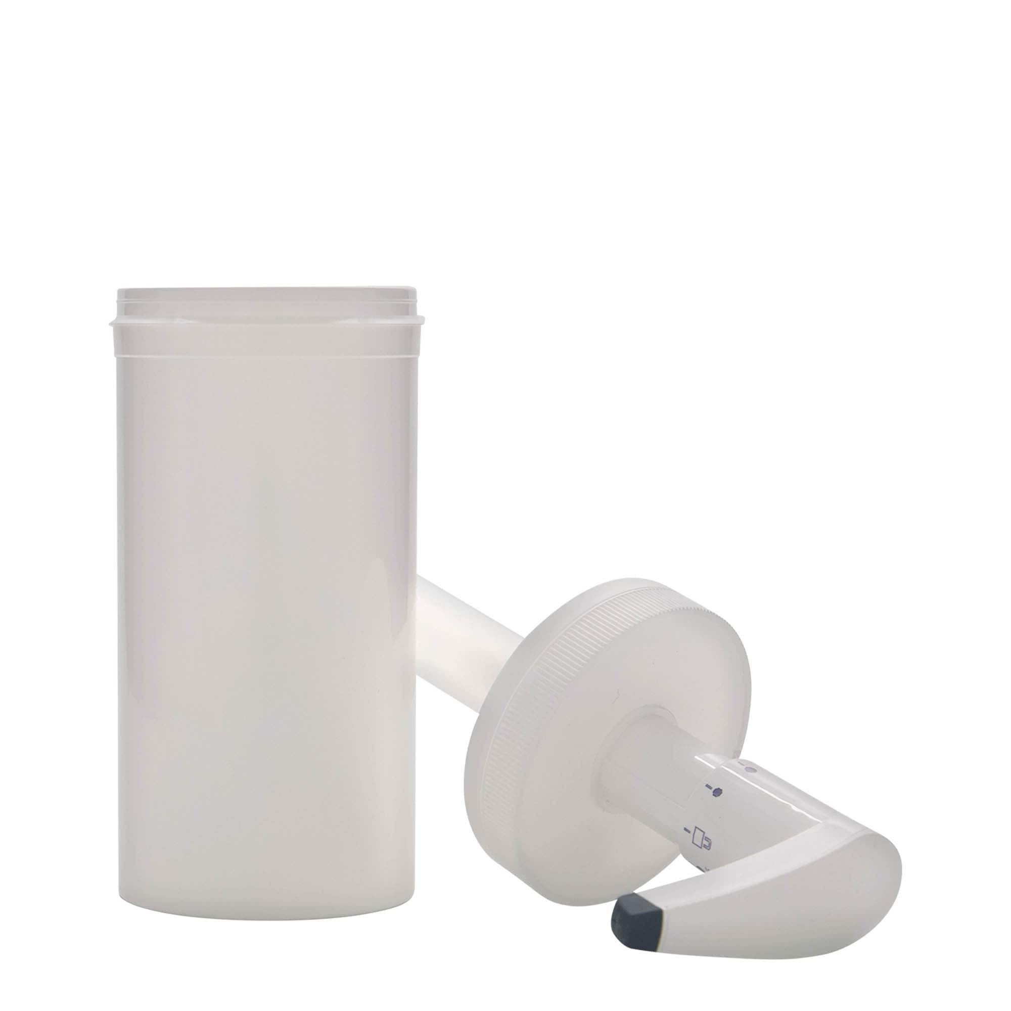 Flacon distributeur 655 ml 'Securibox', plastique PP, blanc, bouchage: Bougage à vis