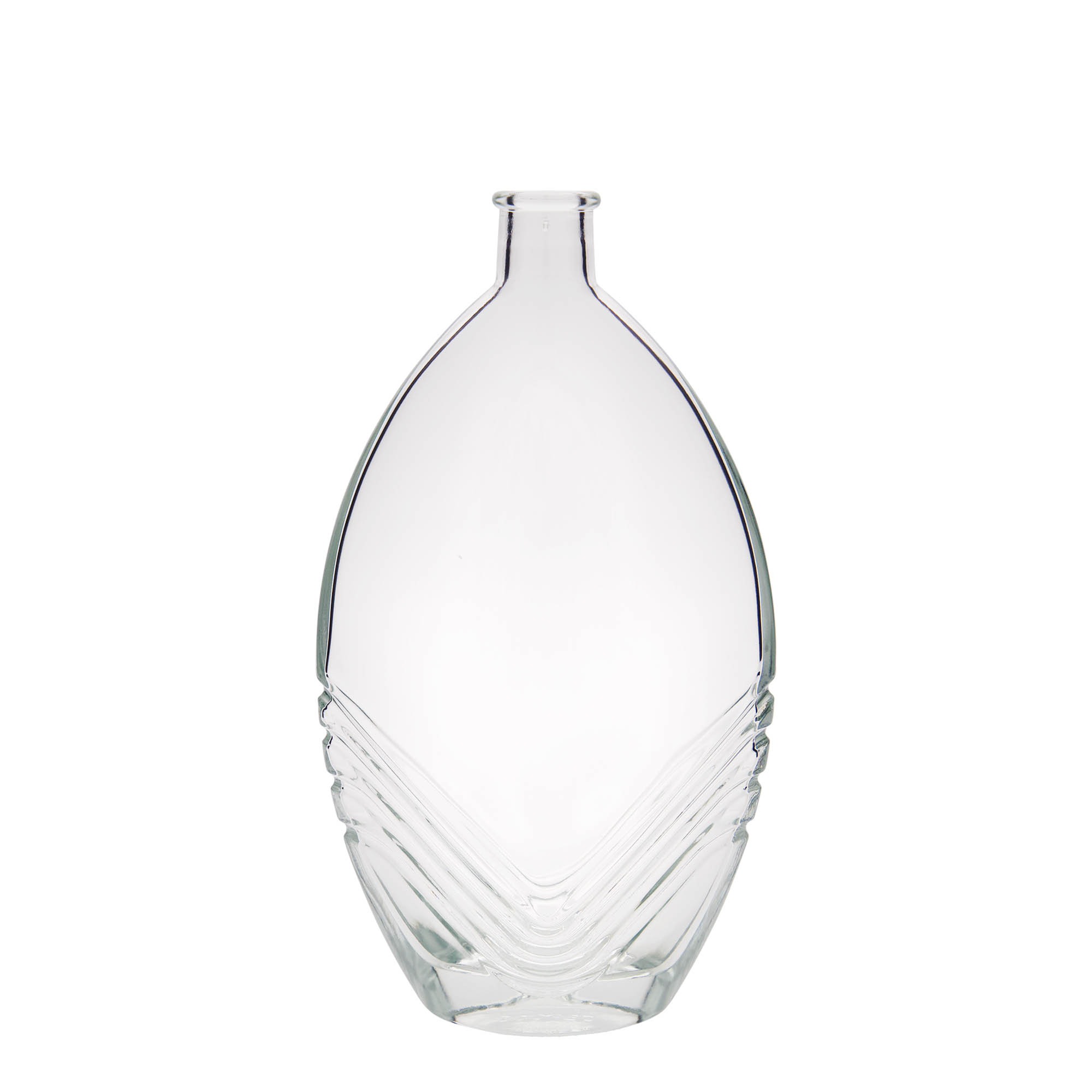 Flacon en verre 500 ml « Florence », ovale, ouverture : bouchon en liège Flacon en verre 500 ml « Florence », ovale, ouverture : bouchon en liège