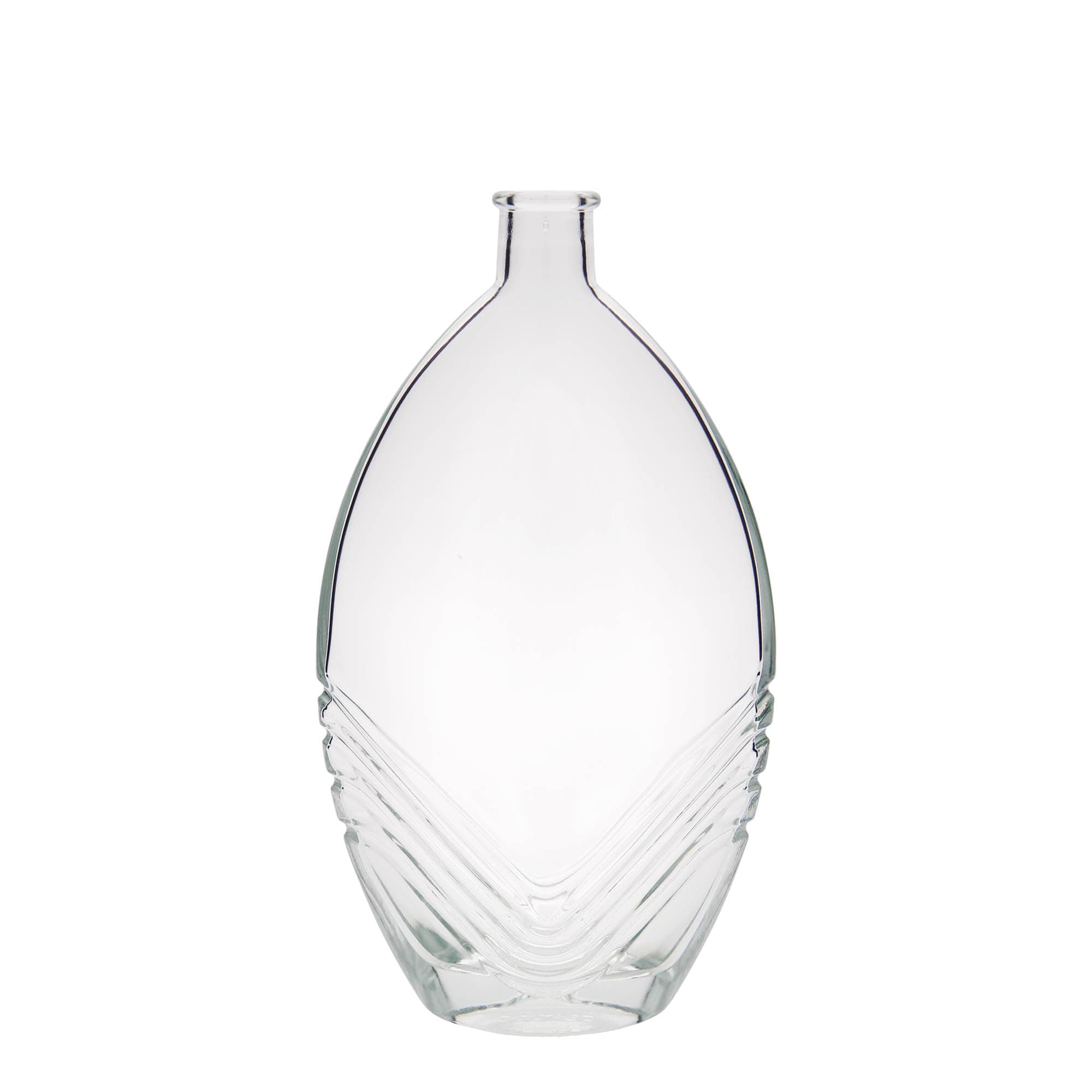 Flacon en verre 500 ml « Florence », ovale, ouverture : bouchon en liège