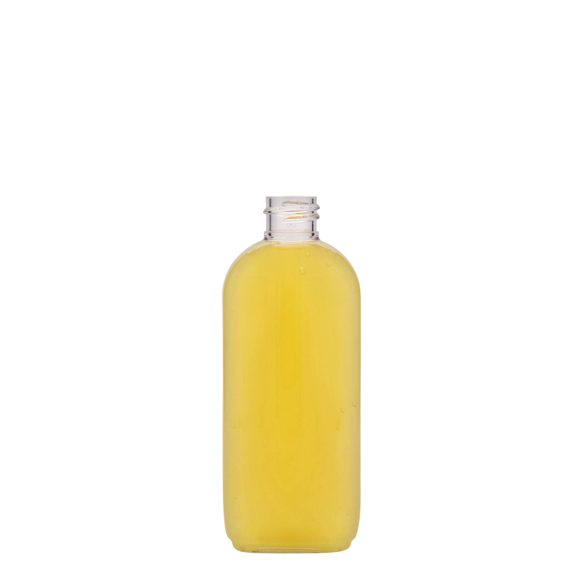 Flacon PET 100 ml 'Iris', ovale, plastique, ouverture : 20/410 Flacon PET 100 ml 'Iris', ovale, plastique, ouverture : 20/410