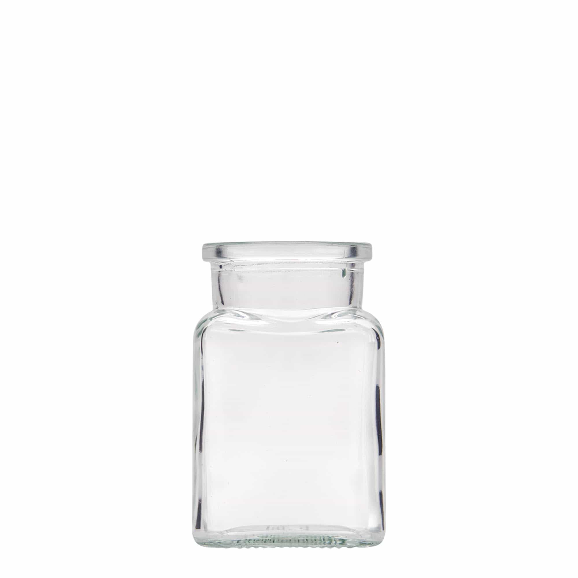150 ml verre à bouchon en liège, carré, ouverture : liège