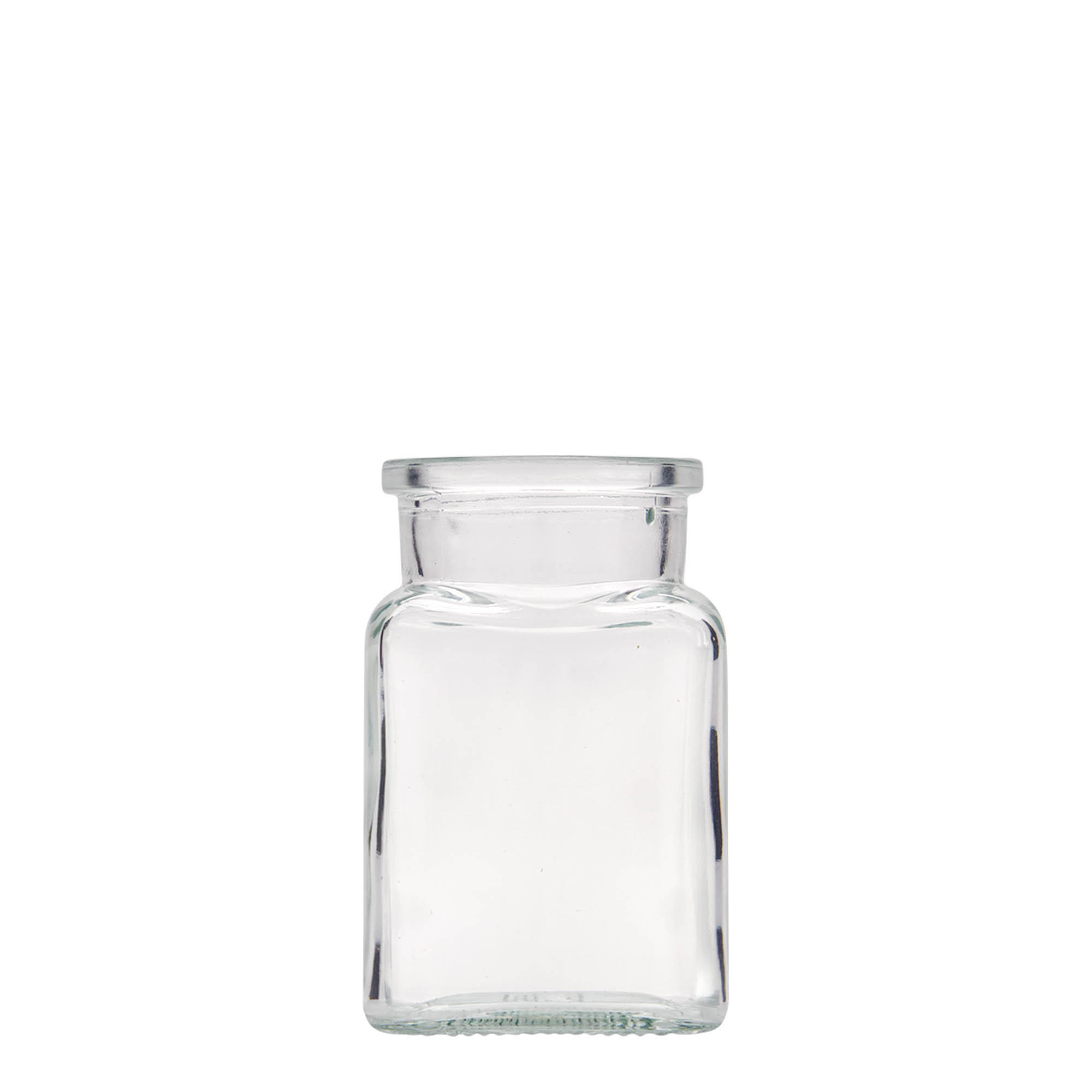 150 ml verre à bouchon en liège, carré, ouverture : liège