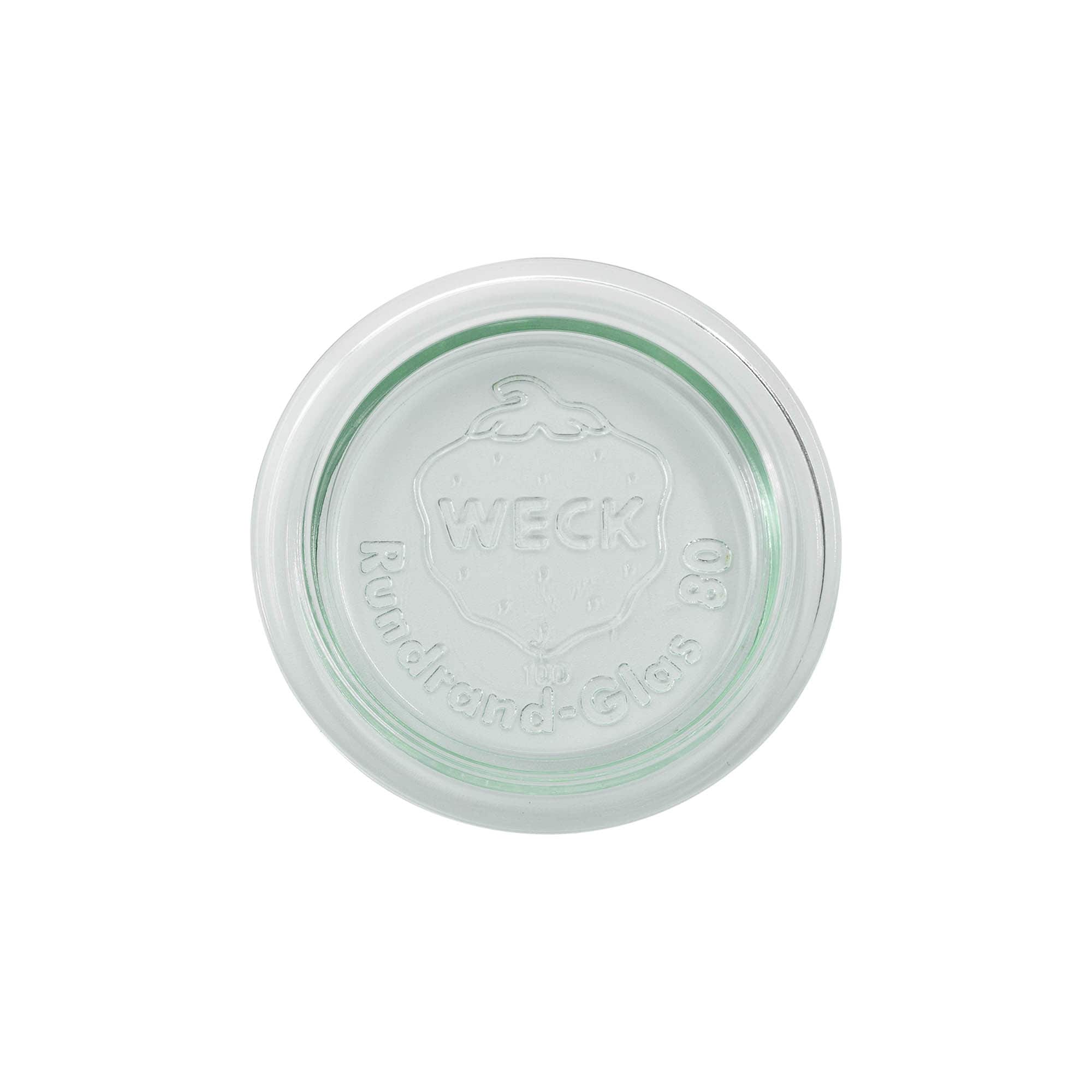 Couvercle en verre WECK à bord rond, pour ouverture : RR80