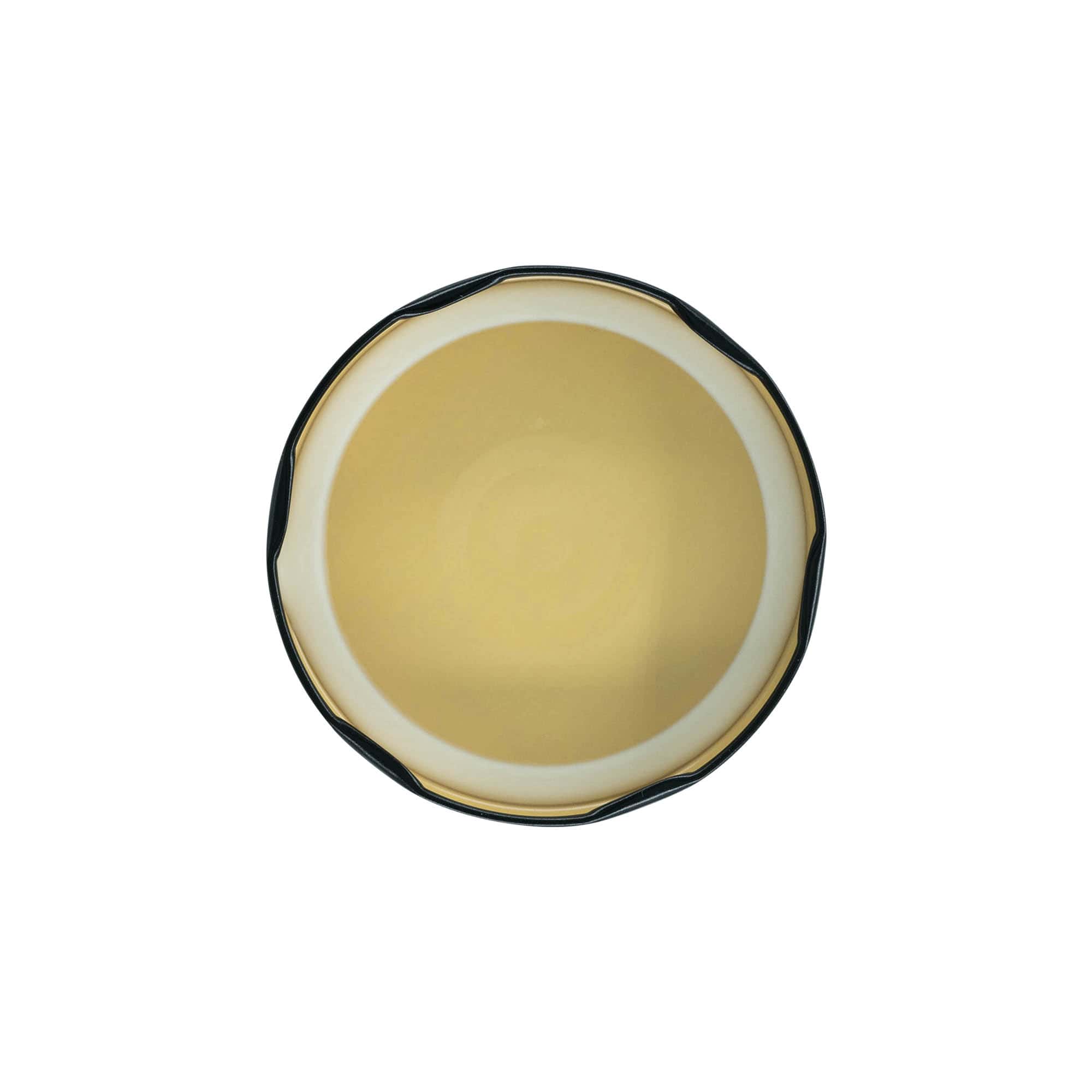 Bouchon à visser Deep-Twist-Off, tôle blanche, noir, pour ouverture : Deep-TO 82