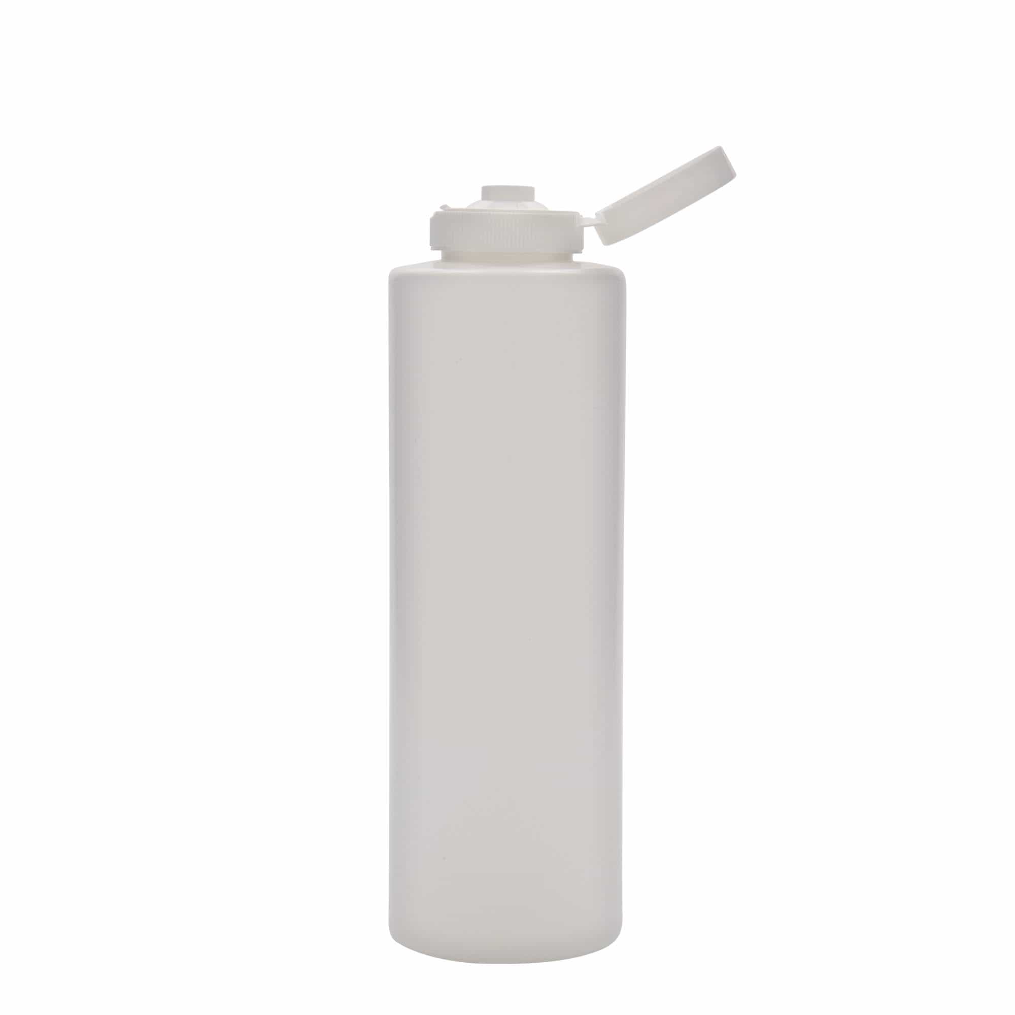 Flacon à sauce 500 ml , plastique LDPE, blanc, bouchage: 38/400