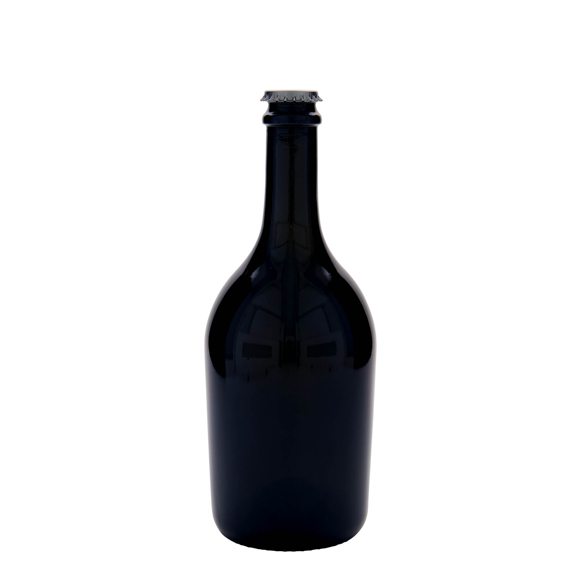 Bouteille de bière/champagne 750 ml 'Butterfly', verre, vert antique, goulot : capsule couronne