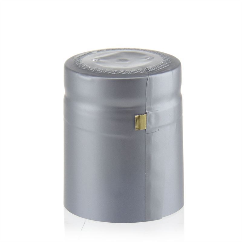 Manchon thermorétractable 32x41, plastique PVC, argenté Manchon thermorétractable 32x41, plastique PVC, argenté