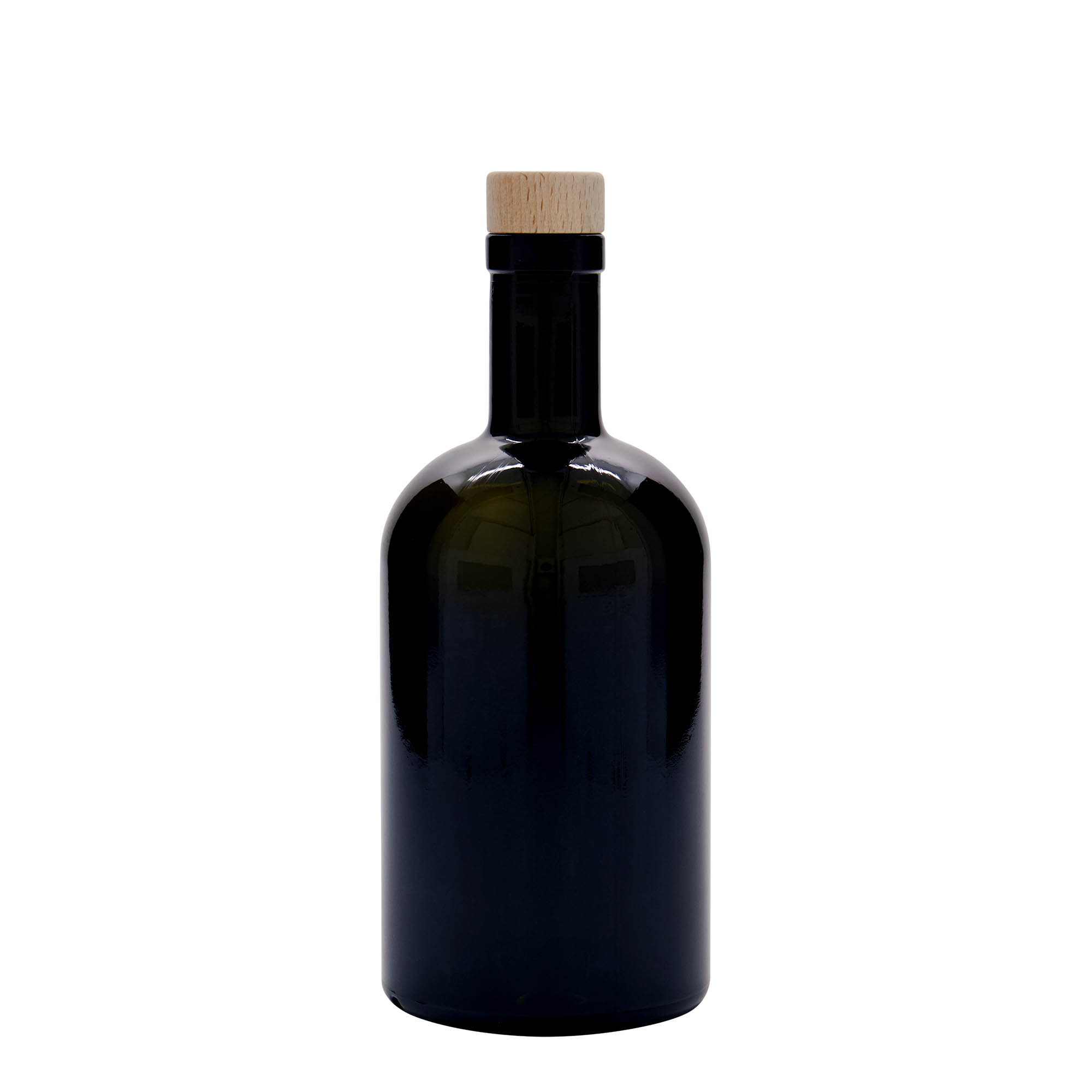 Bouteille en verre 500 ml 'Farmacia', vert antique, ouverture : bouchon en liège