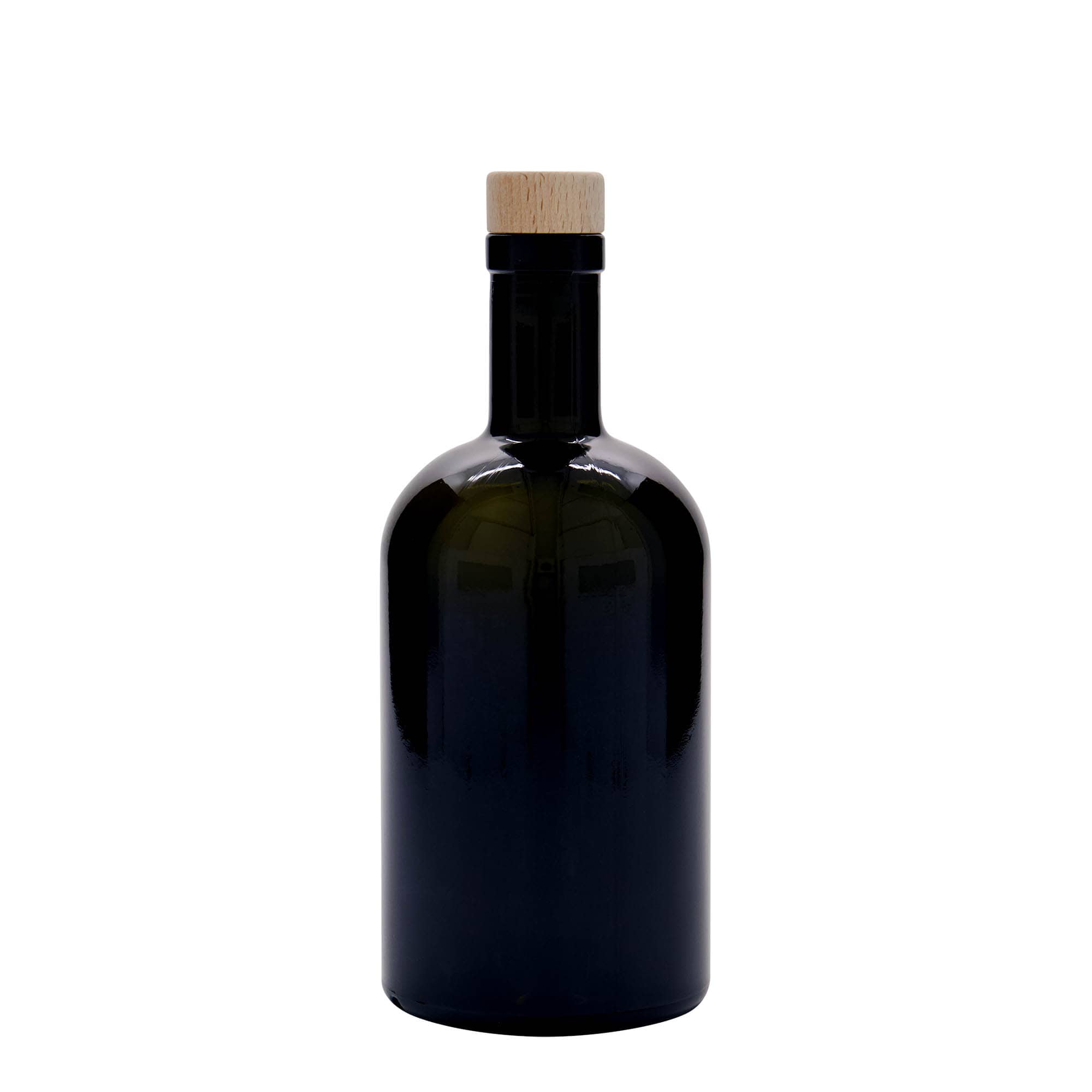 Bouteille en verre 500 ml 'Farmacia', vert antique, ouverture : bouchon en liège