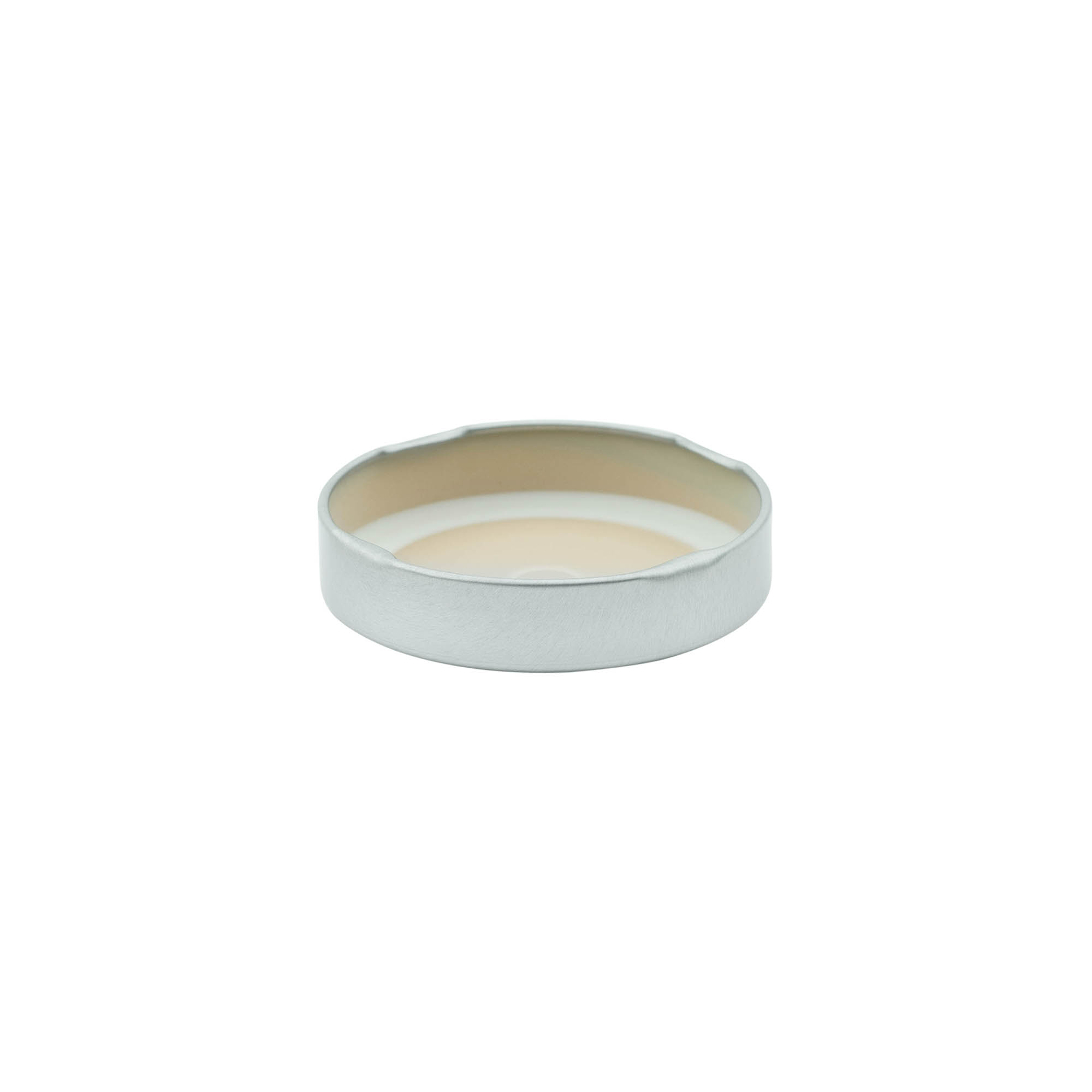 Bouchon à vis profond, tôle blanche, argenté, pour ouverture : Deep-TO 63
