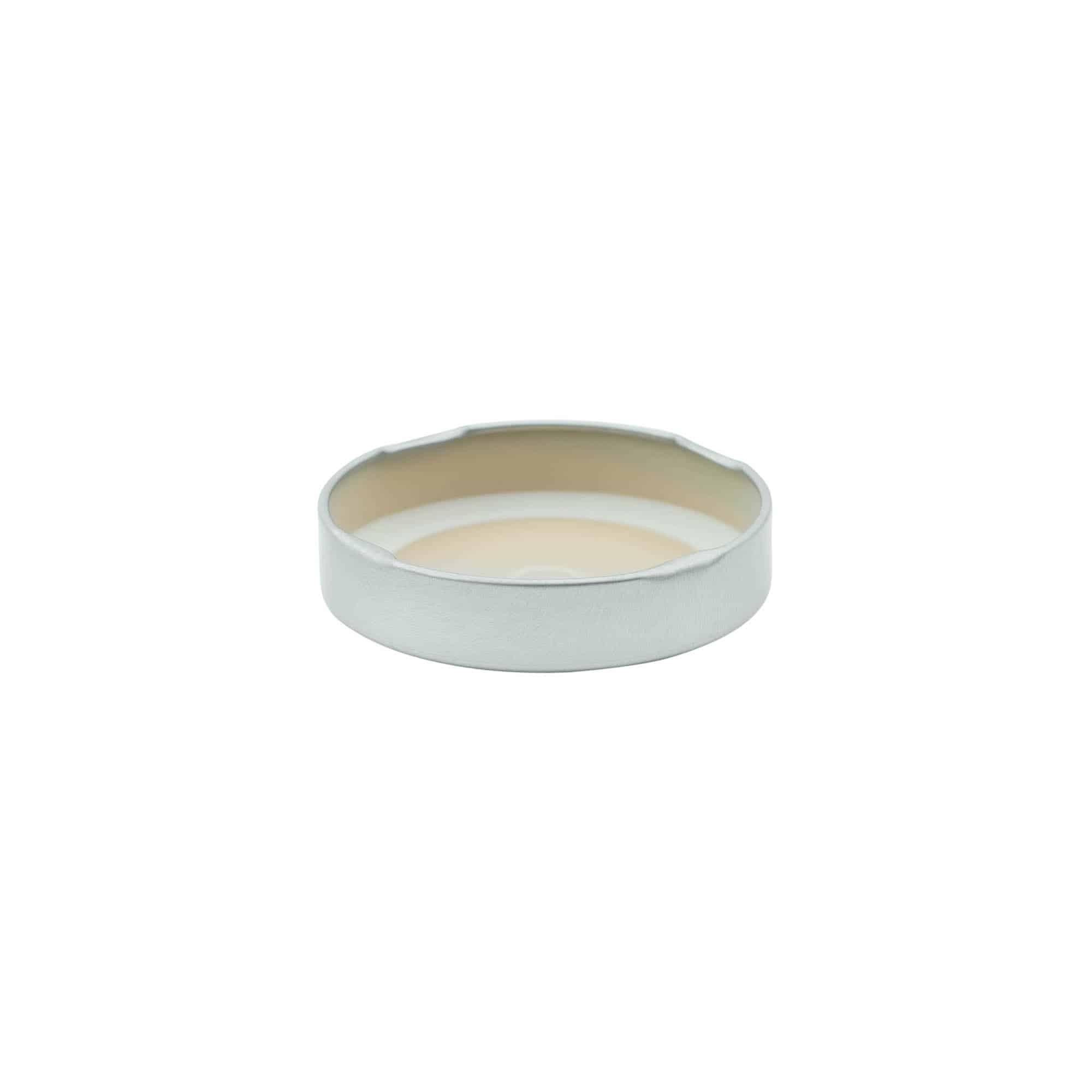 Bouchon à vis profond, tôle blanche, argenté, pour ouverture : Deep-TO 63