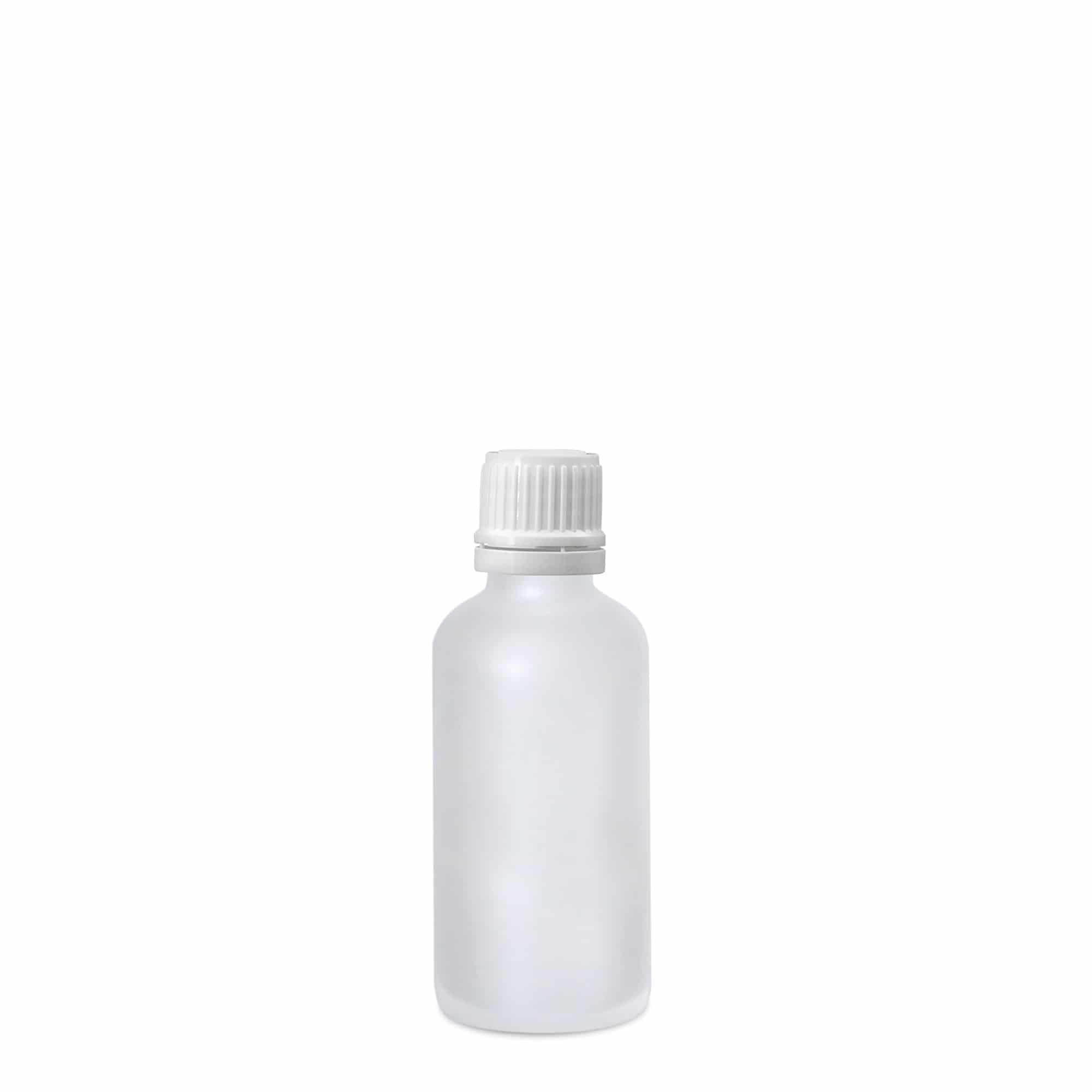 Flacon médical 50 ml, verre, givré, ouverture : DIN 18