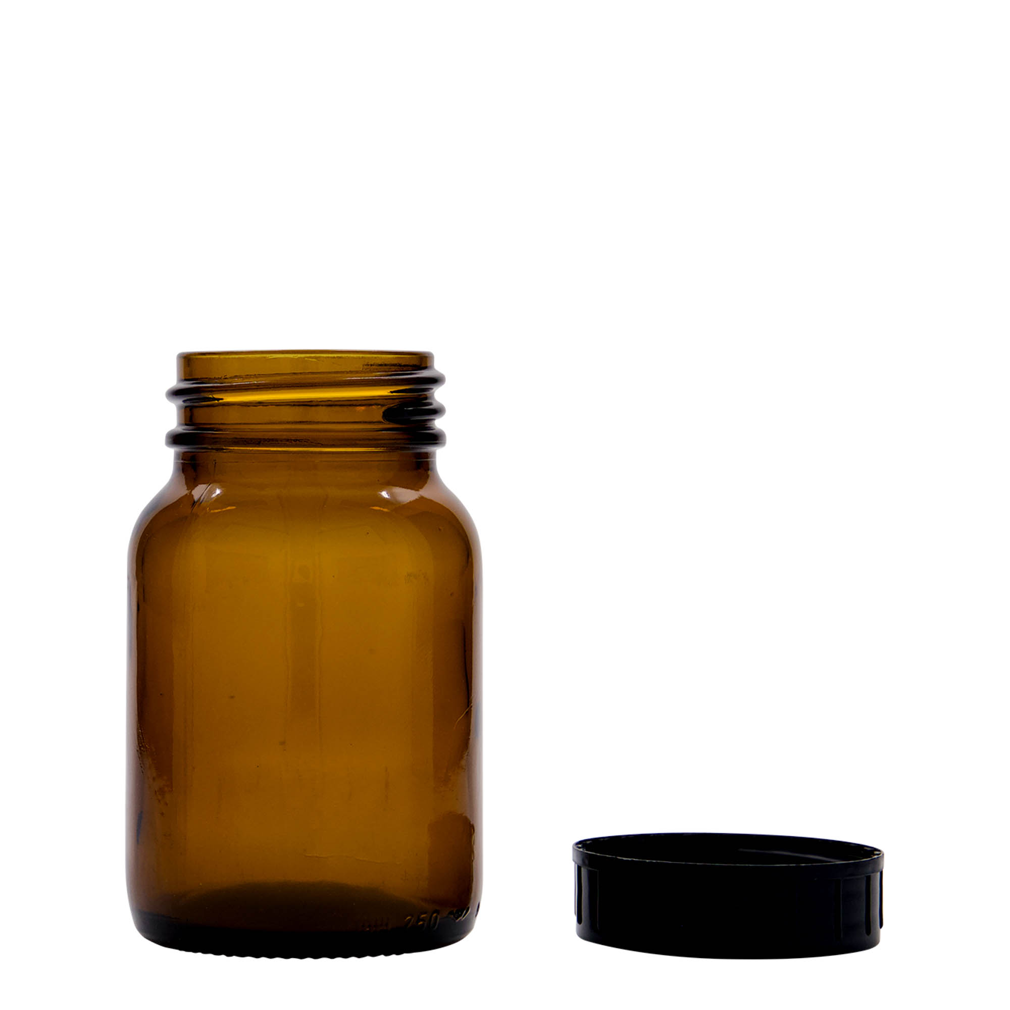 250 ml bocal à large ouverture, brun, ouverture : DIN 55 250 ml bocal à large ouverture, brun, ouverture : DIN 55