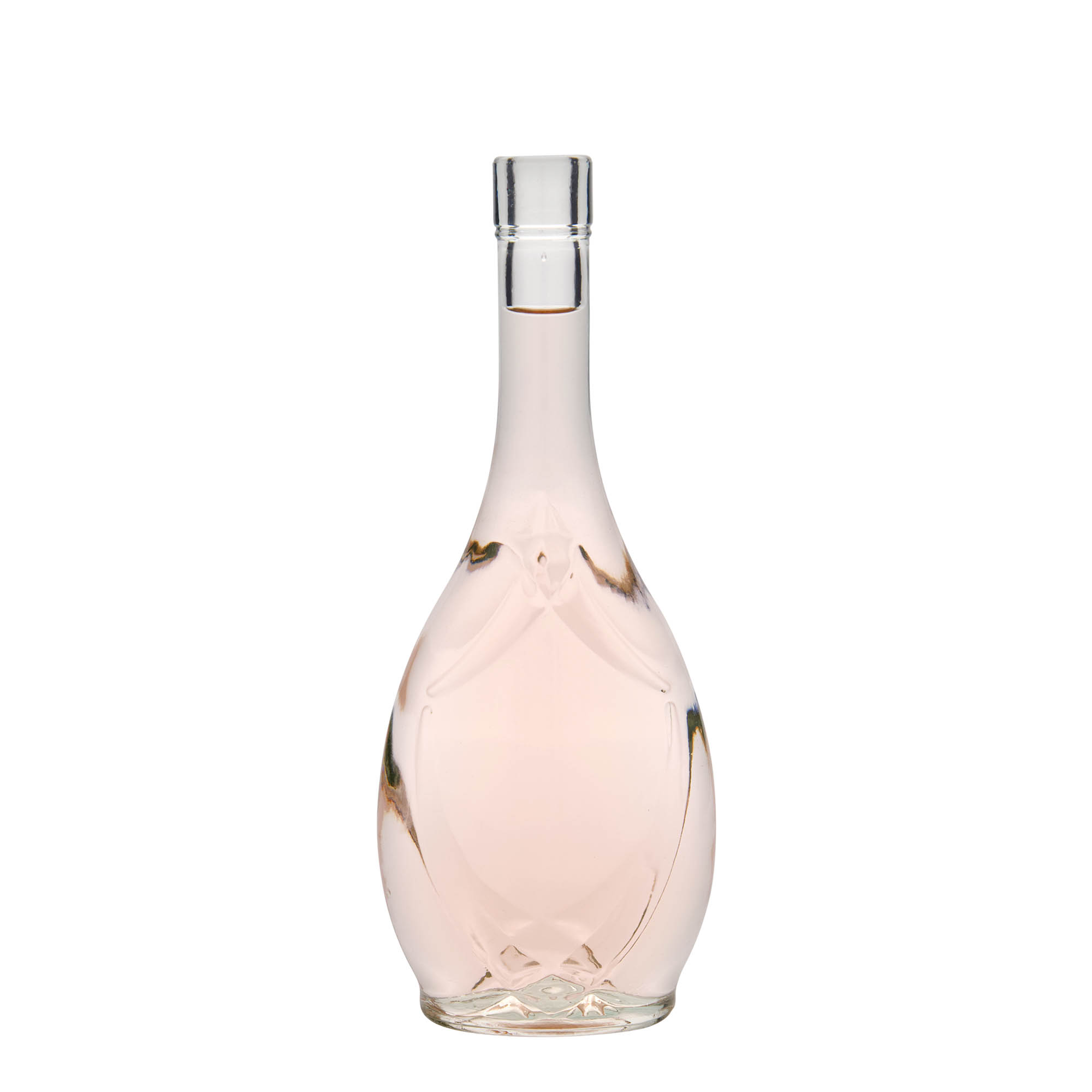 Bouteille en verre 500 ml 'Saragossa', ovale, ouverture : bouchon en liège Bouteille en verre 500 ml 'Saragossa', ovale, ouverture : bouchon en liège