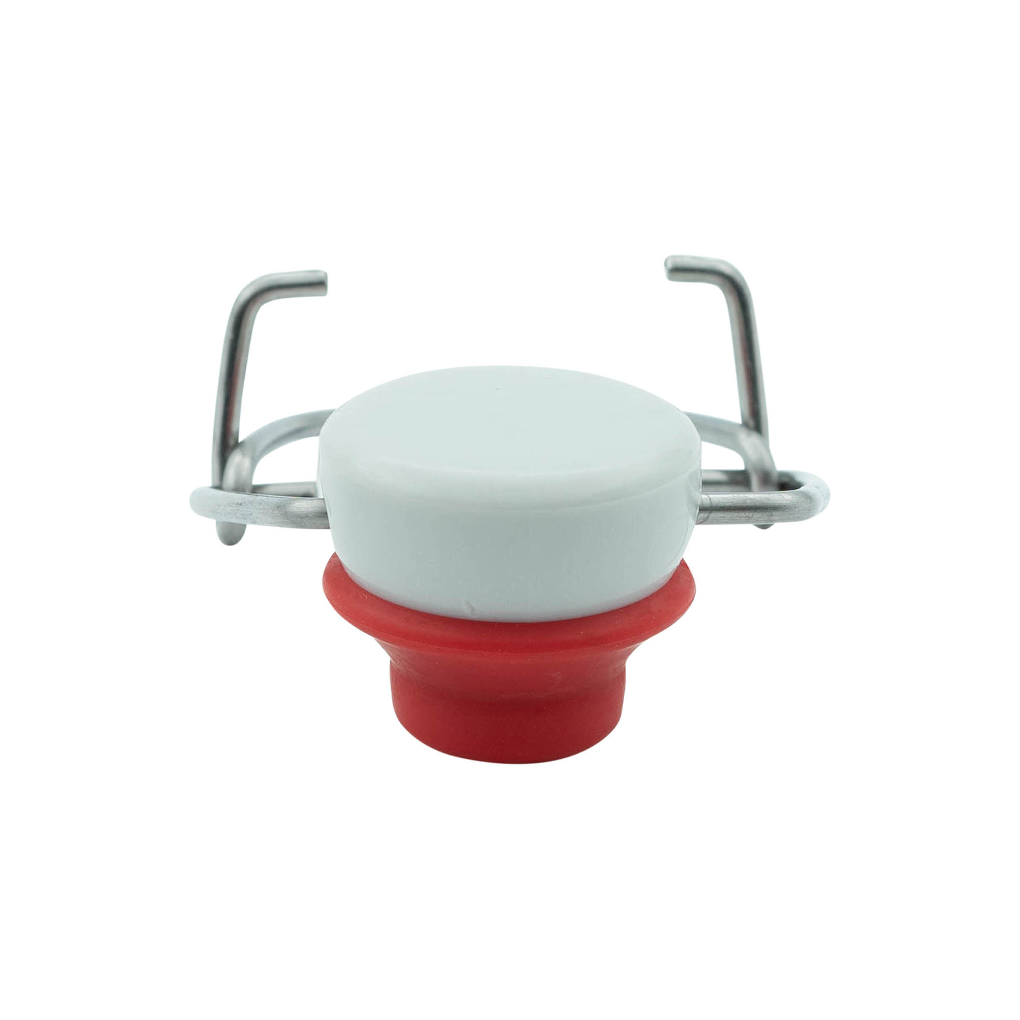 Fermeture à boucle taille spéciale, plastique, rouge-blanc Fermeture à boucle taille spéciale, plastique, rouge-blanc