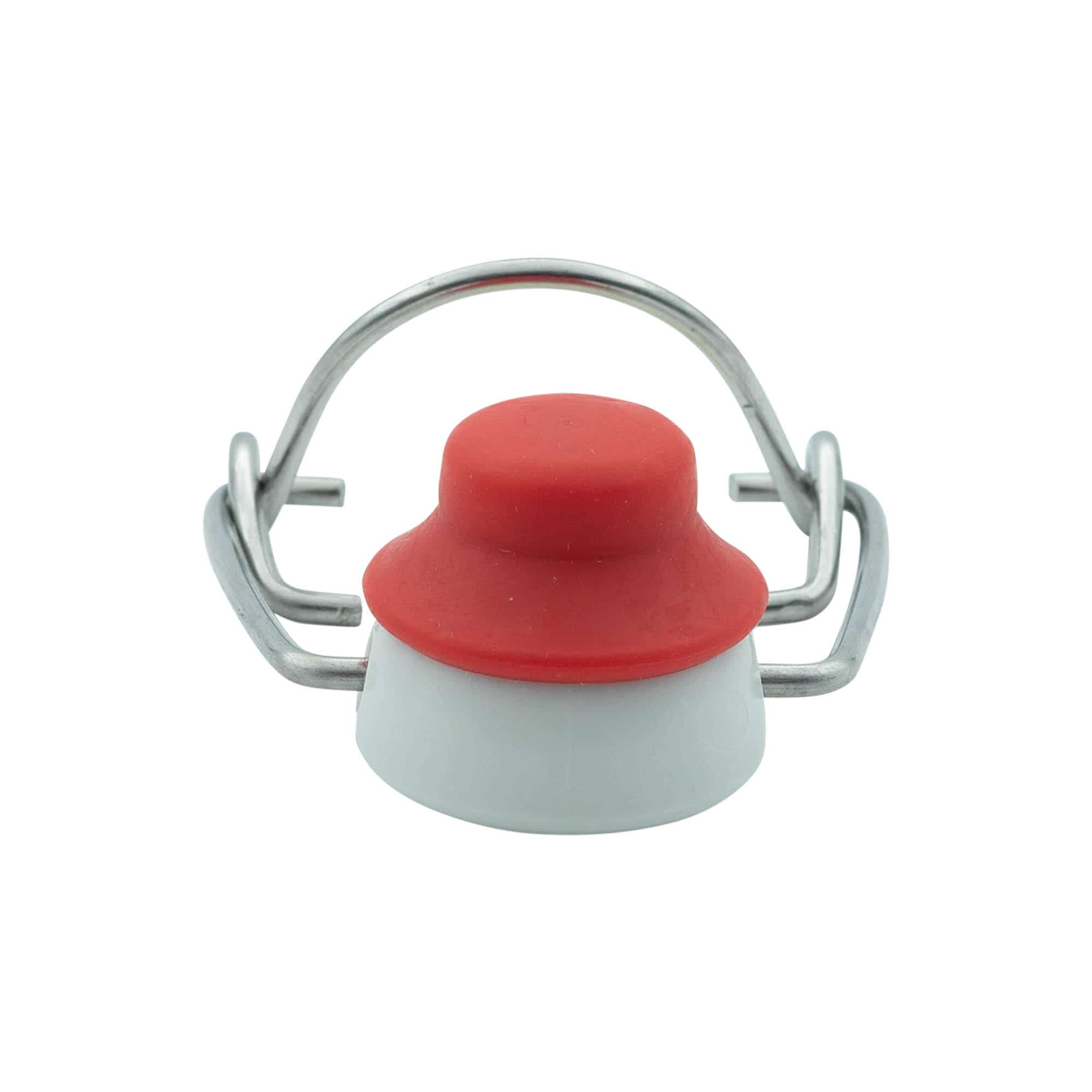 Fermeture à boucle taille spéciale, plastique, rouge-blanc Fermeture à boucle taille spéciale, plastique, rouge-blanc