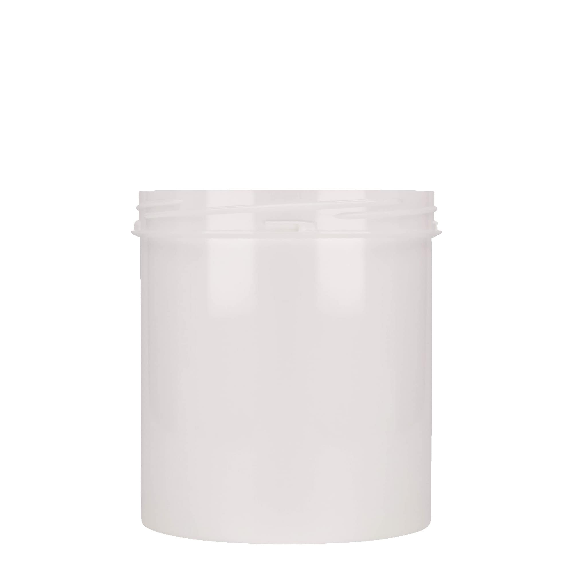 1.000 ml boîte en plastique « Securilock », PP, blanche, ouverture : bouchon à vis