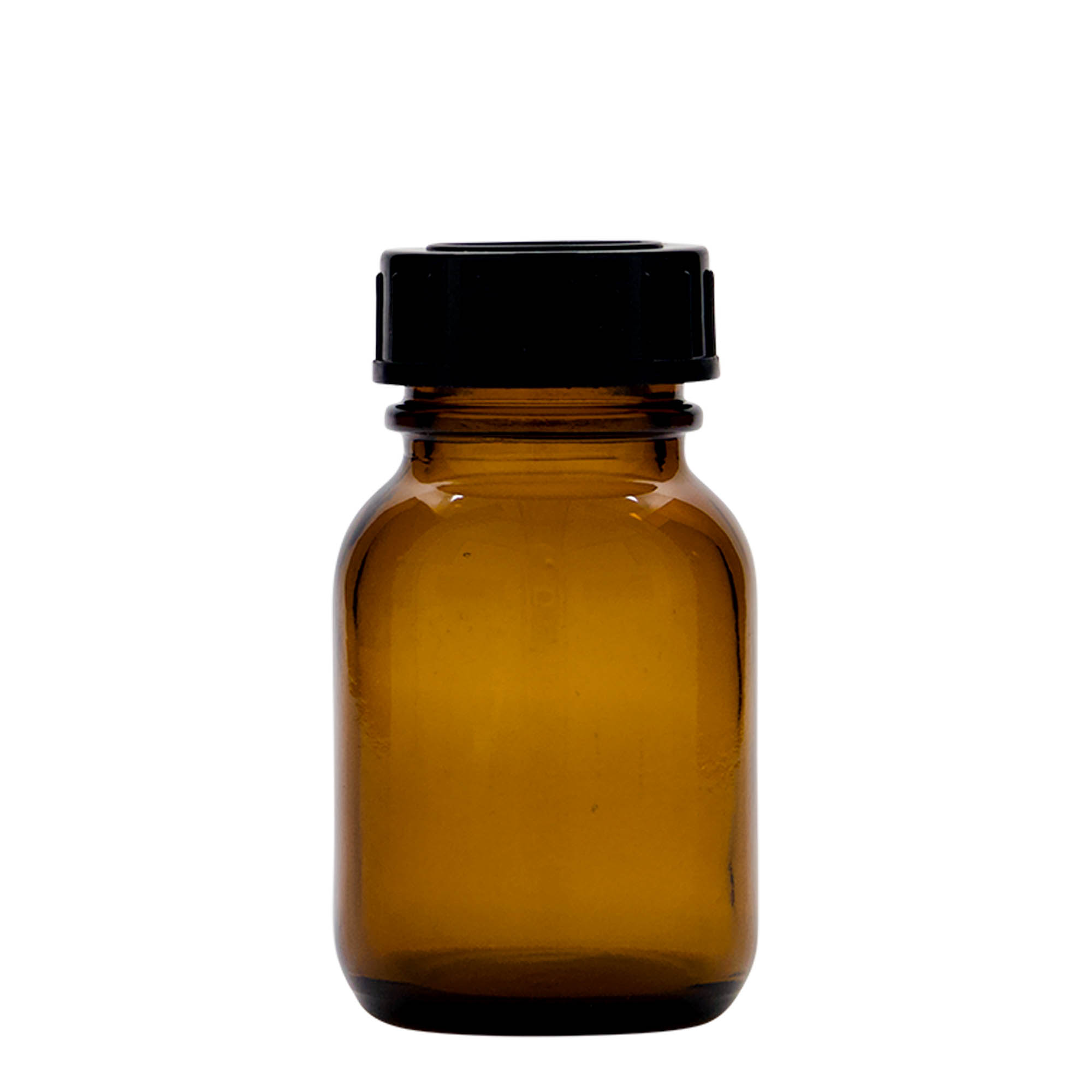 50 ml flacon à col large, brun, ouverture : DIN 32