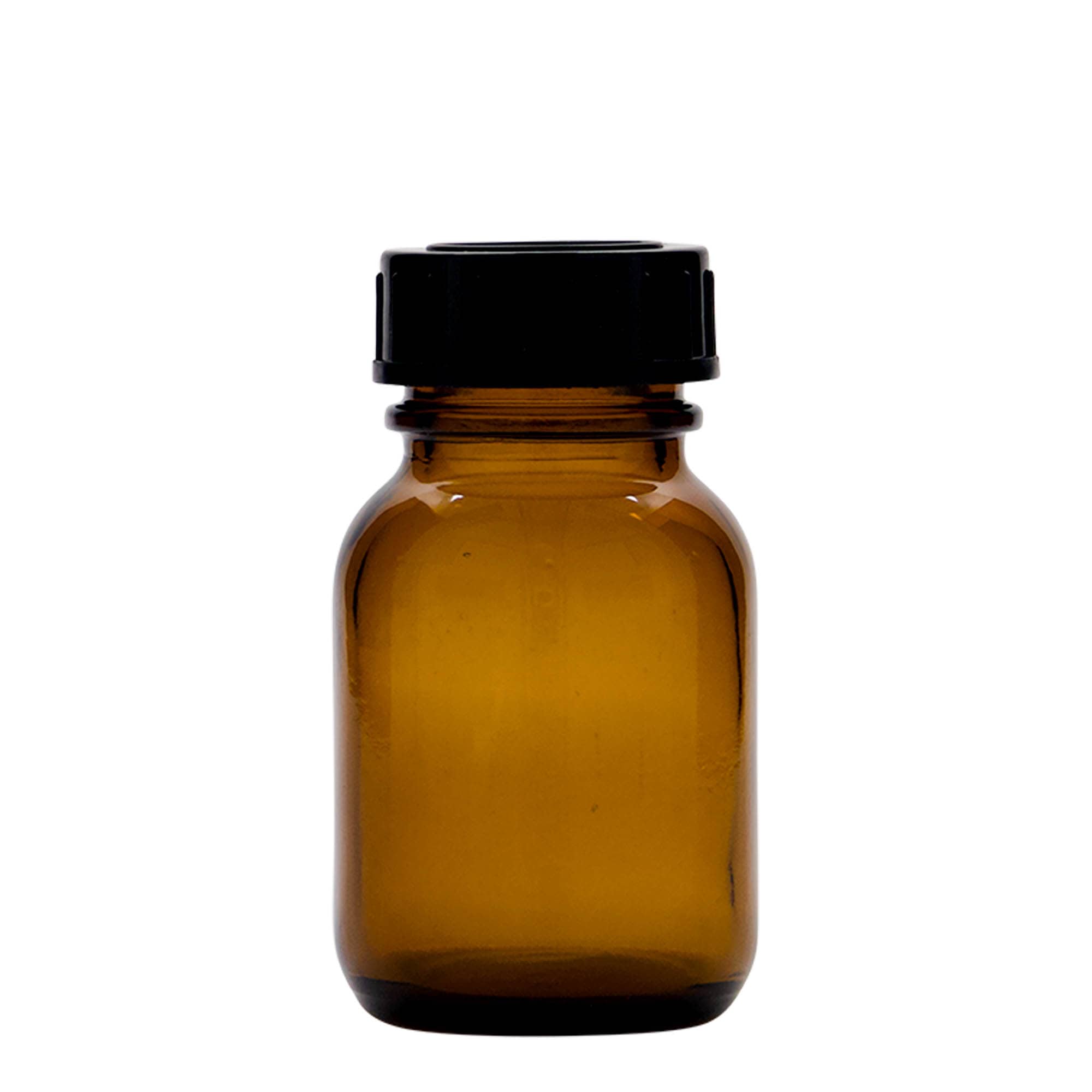 50 ml flacon à col large, brun, ouverture : DIN 32