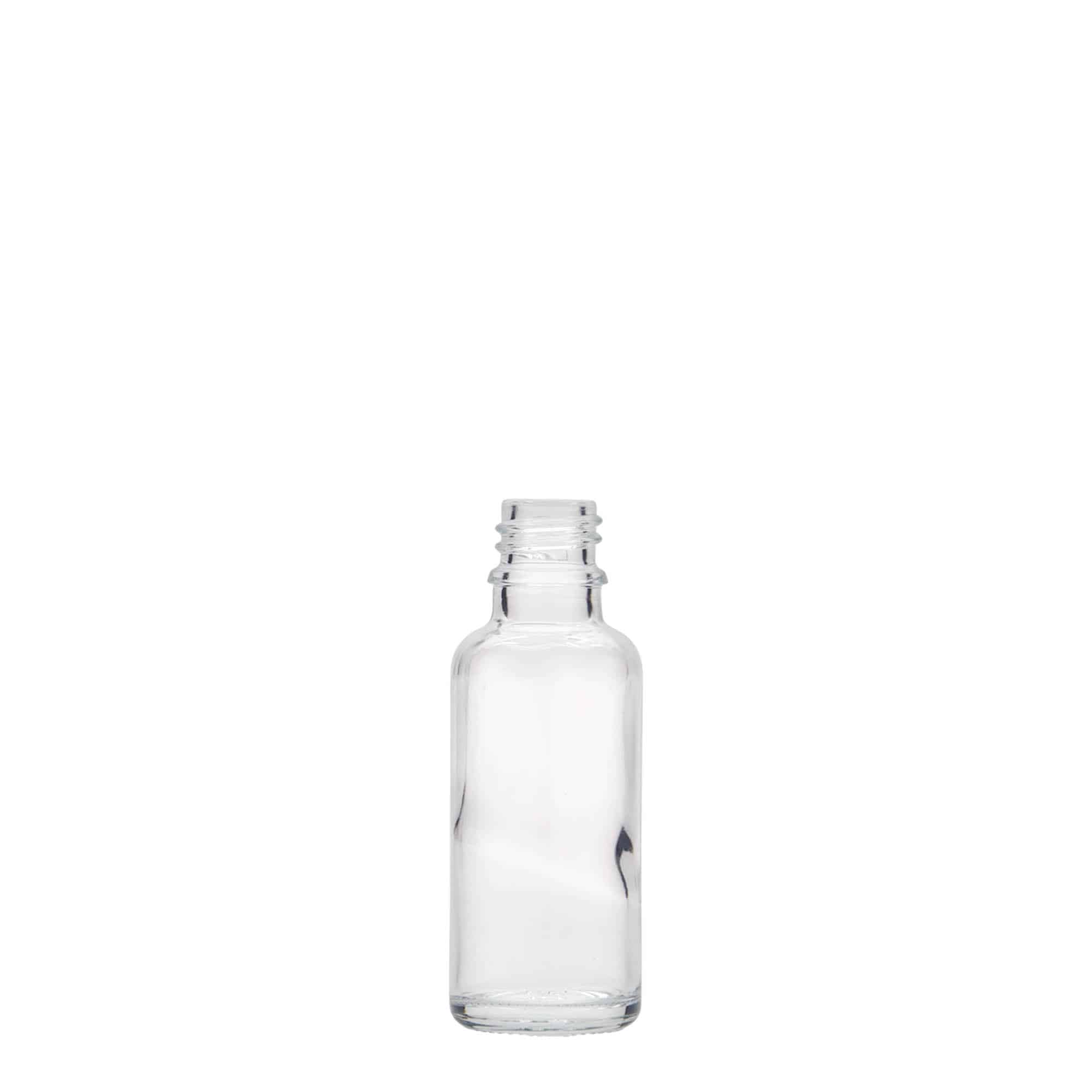 Flacon pharmaceutique 30 ml, verre, bouchage: DIN 18 Flacon pharmaceutique 30 ml, verre, bouchage: DIN 18