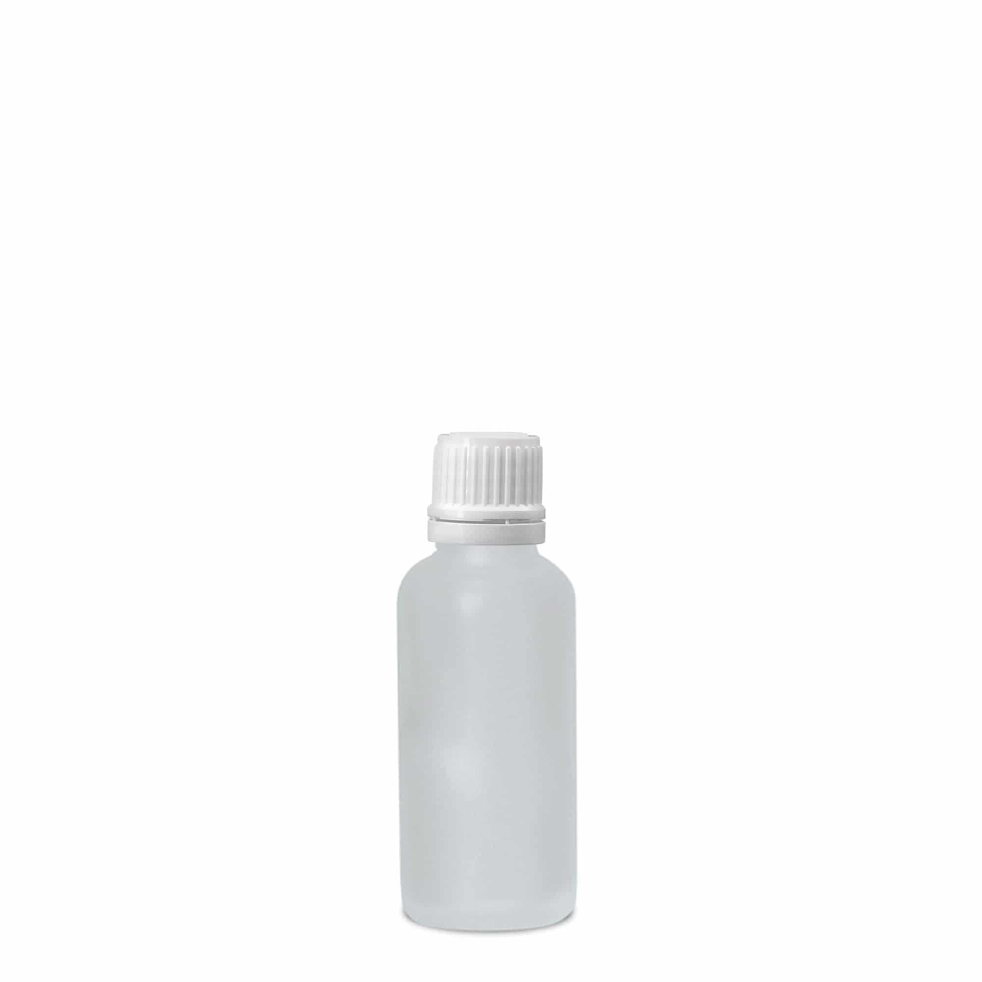 Flacon médical 30 ml, verre, givré, ouverture : DIN 18