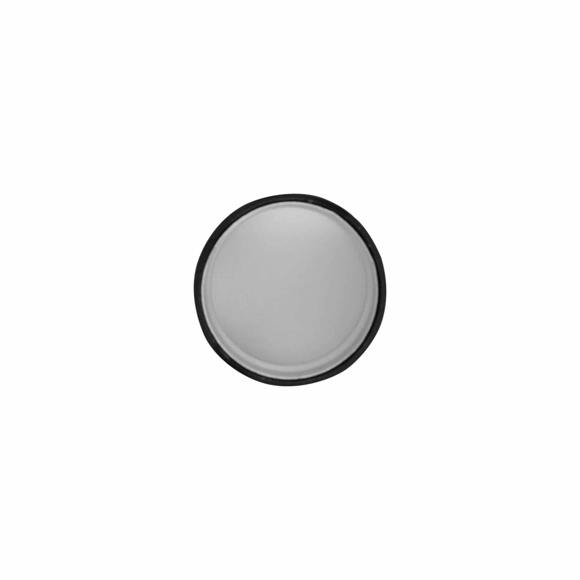 Bouchon à vis, métal-plastique, noir, pour ouverture : PP 28