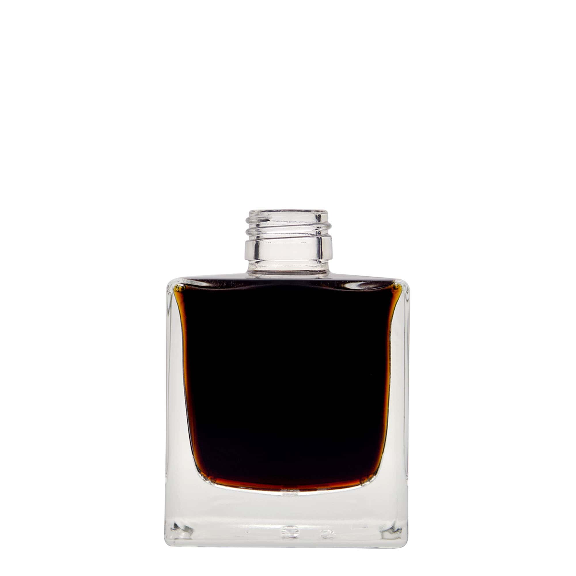 Flacon en verre 200 ml 'Cube', carré, ouverture : PP 28