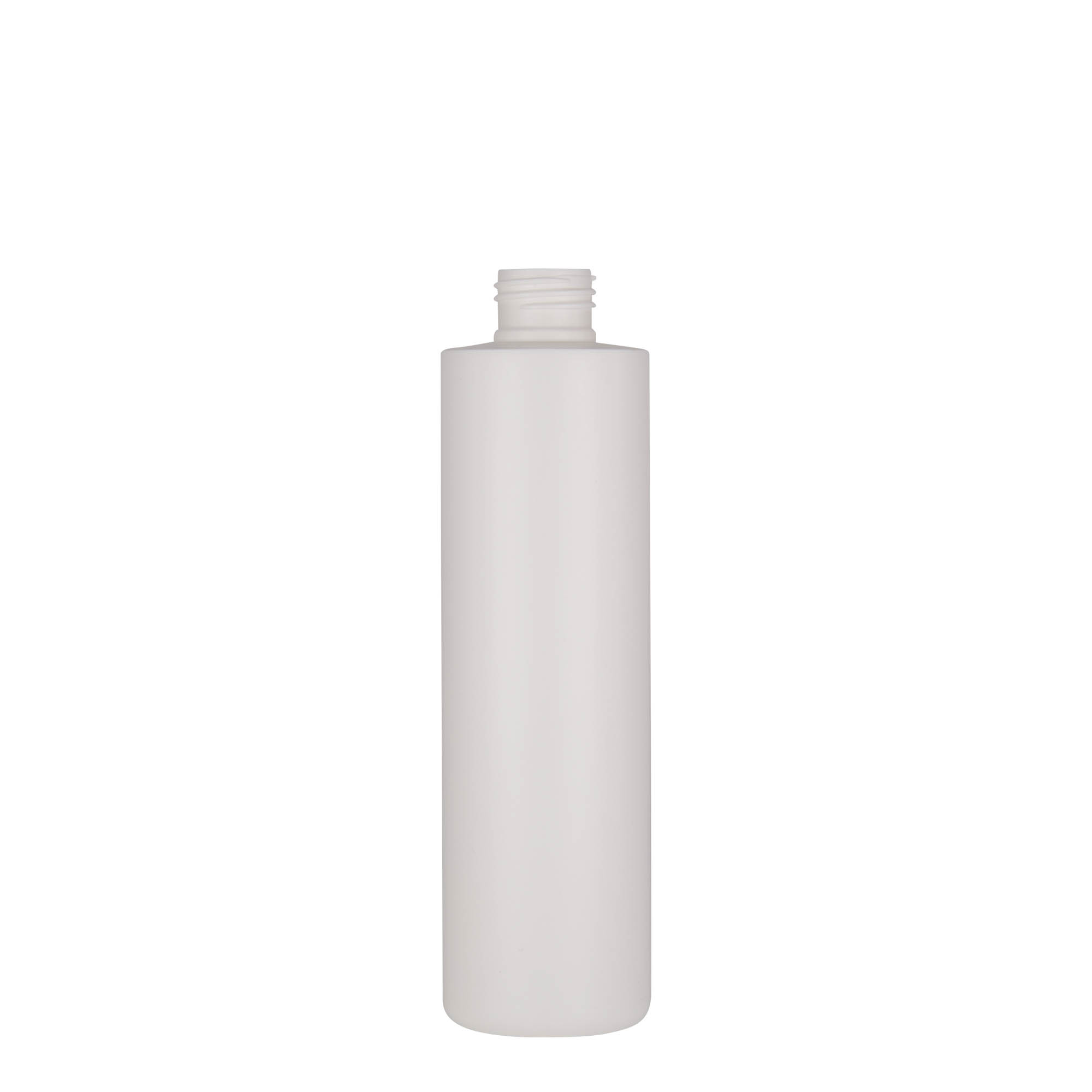 Flacon en plastique 250 ml 'Pipe', PEHD, blanc, ouverture : 24/410 Flacon en plastique 250 ml 'Pipe', PEHD, blanc, ouverture : 24/410