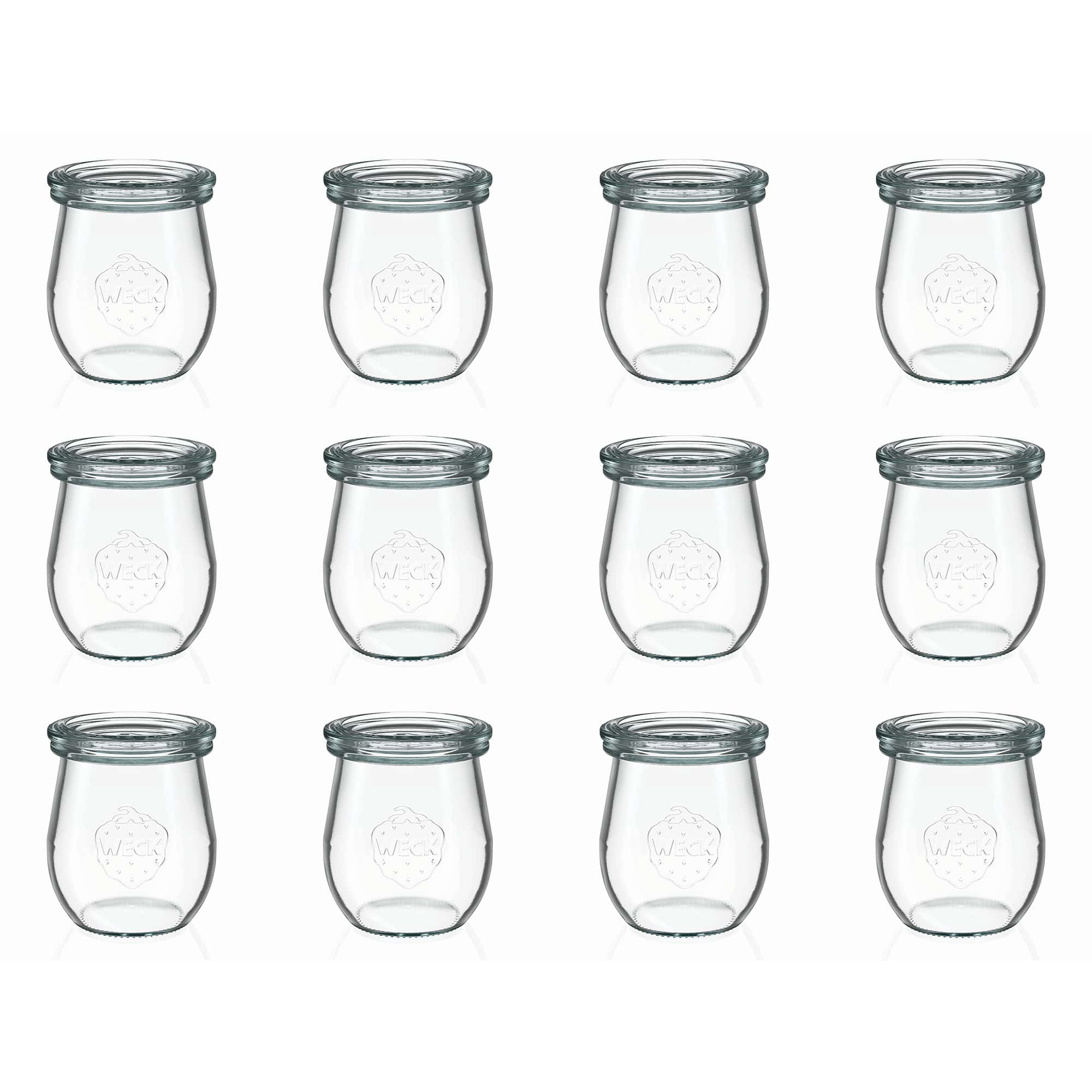 12x 220 ml WECK verre tulipe avec couvercle en verre RR 60