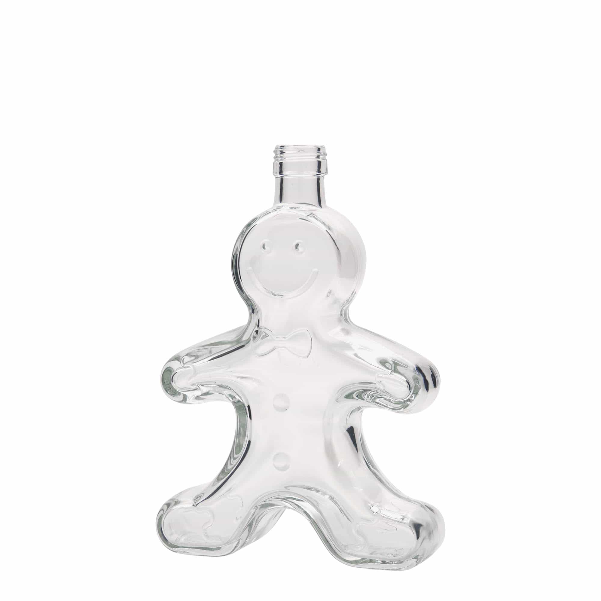 Bouteille en verre 250 ml « Bonhomme en pain d'épices », bouchage: PP 24
