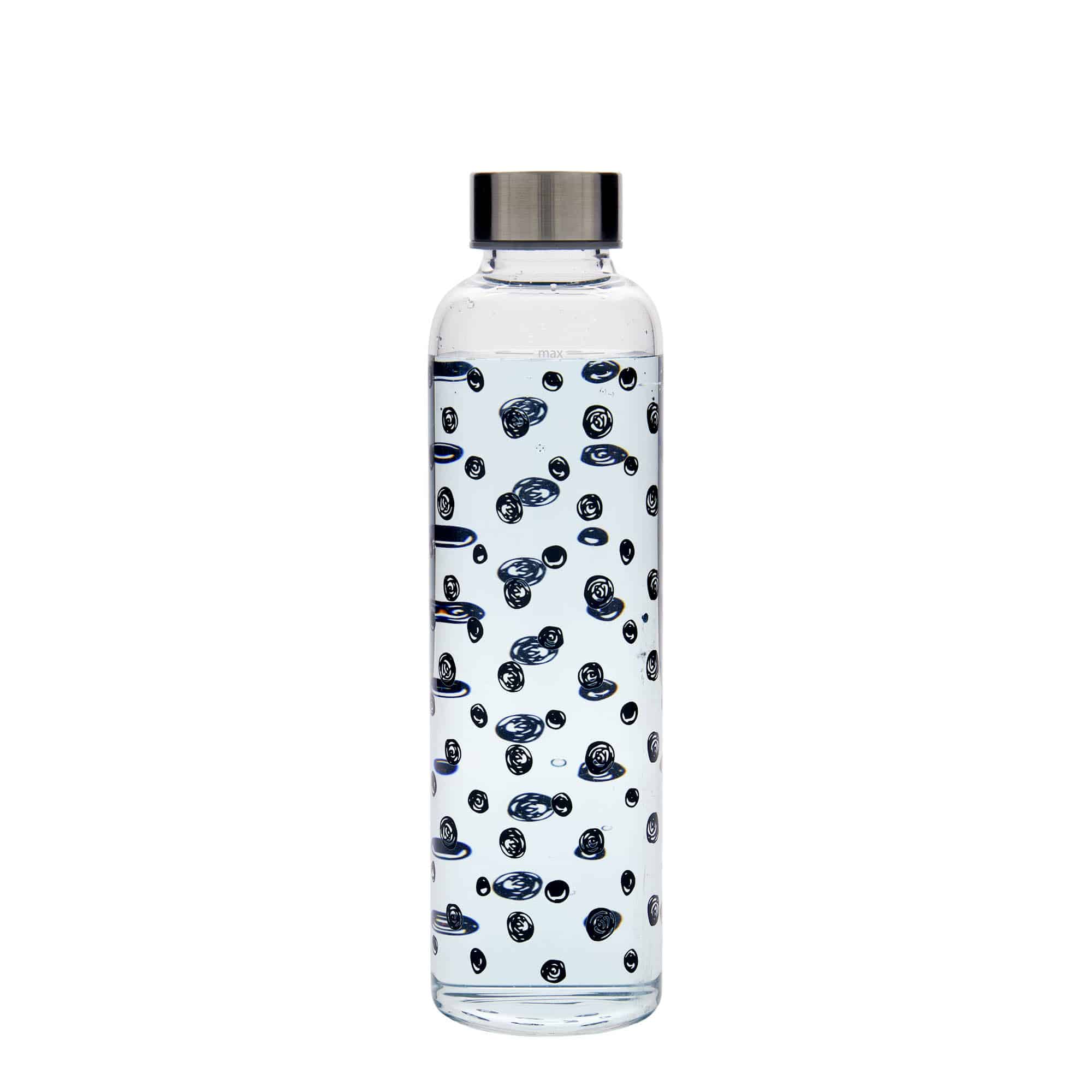 Bouteille d'eau 500 ml 'Perseus - Points noirs', ouverture : bouchon à vis