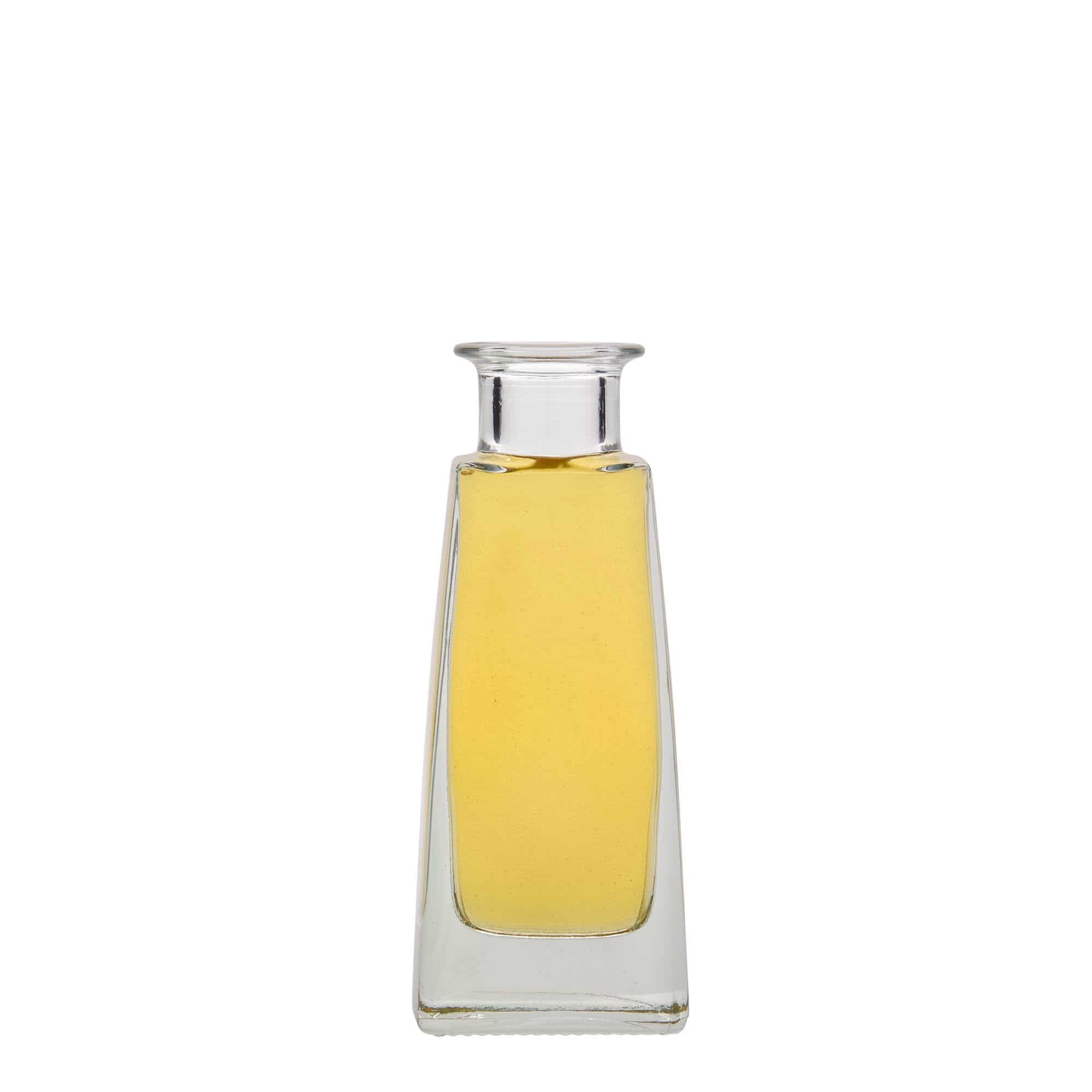 Bouteille en verre 100 ml 'Timmy', rectangulaire, bouchage: bouchon