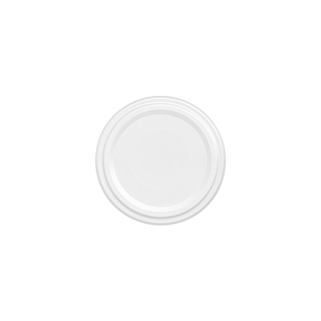 Bouchon à vis, tôle blanche, blanc, pour ouverture : TO 53 Bouchon à vis, tôle blanche, blanc, pour ouverture : TO 53
