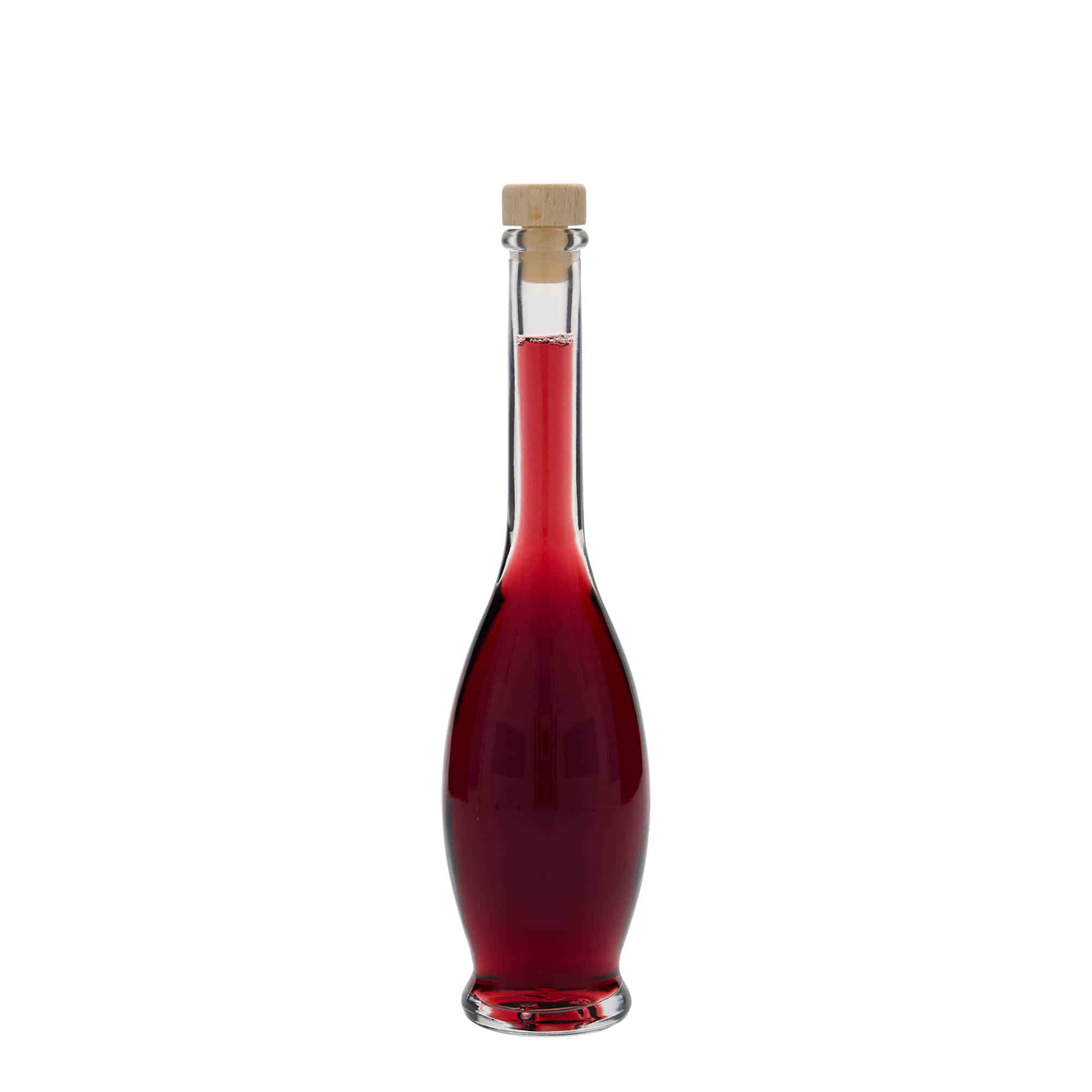 Flacon en verre 100 ml « Gina », ouverture : bouchon en liège
