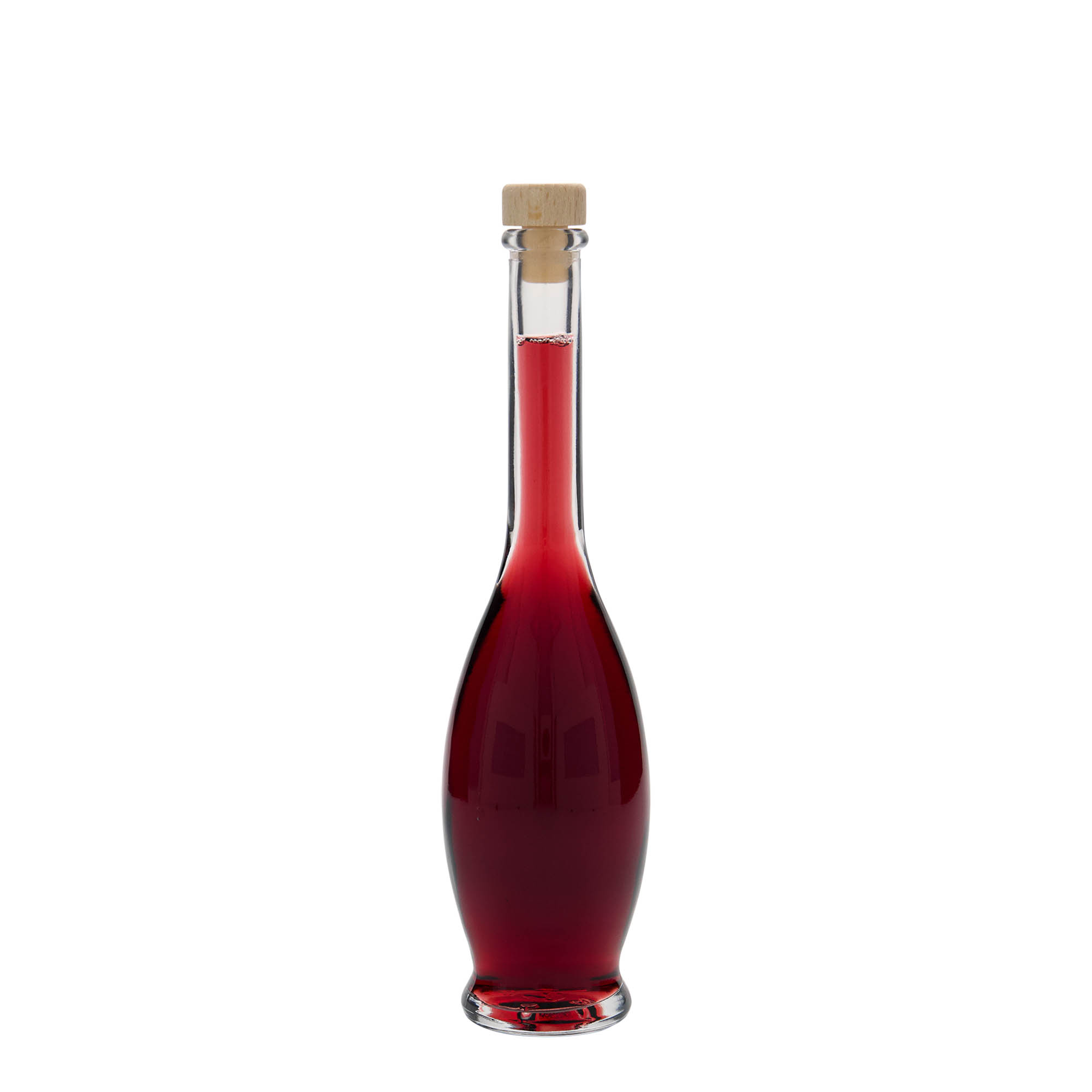 Flacon en verre 100 ml « Gina », ouverture : bouchon en liège