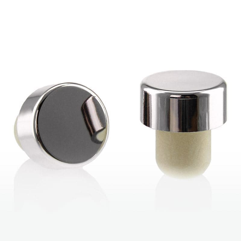 Bouchon à poignée 19 mm, plastique, argenté, pour bouchage: bouchon