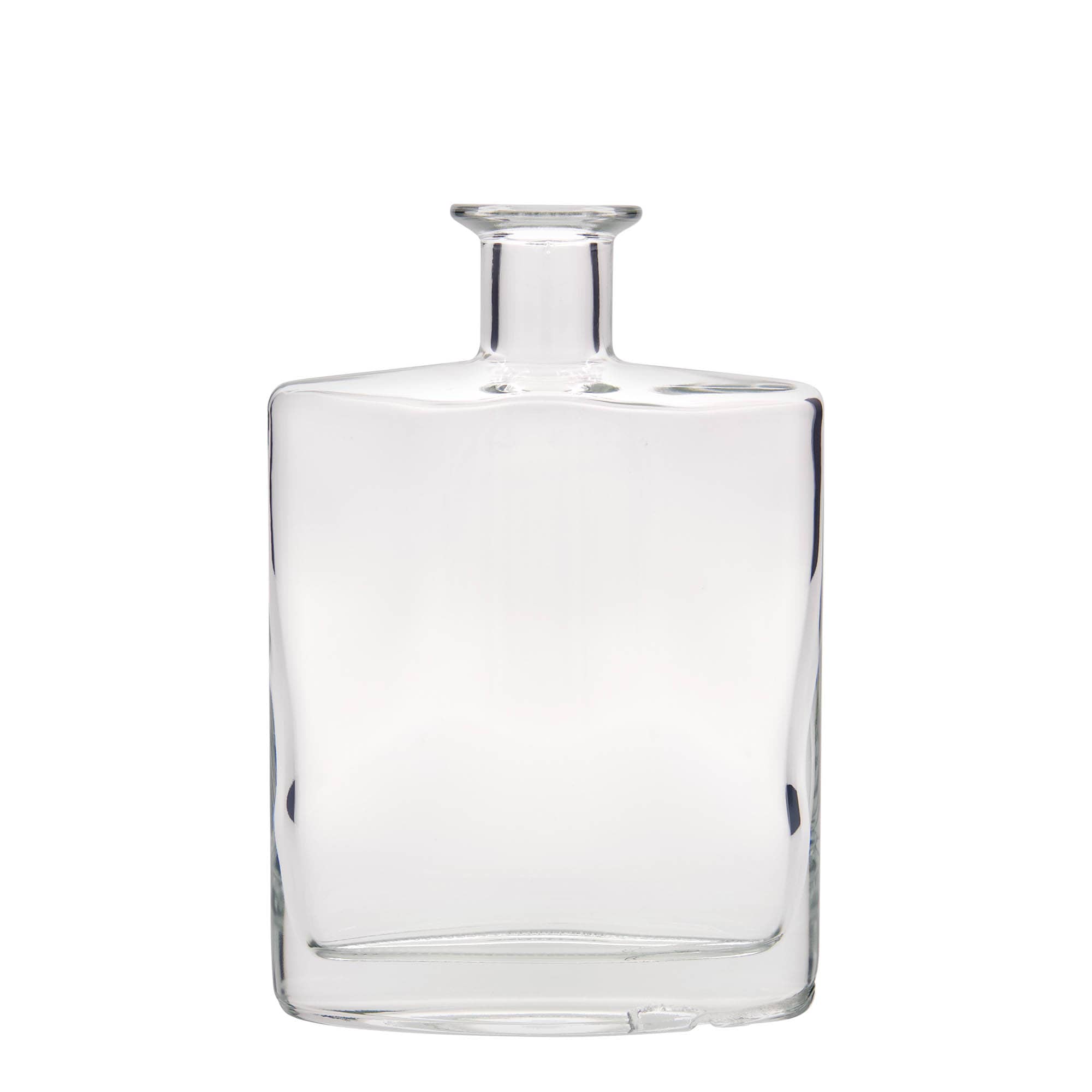 Bouteille en verre 700 ml 'Zorbas', ovale, ouverture : bouchon en liège